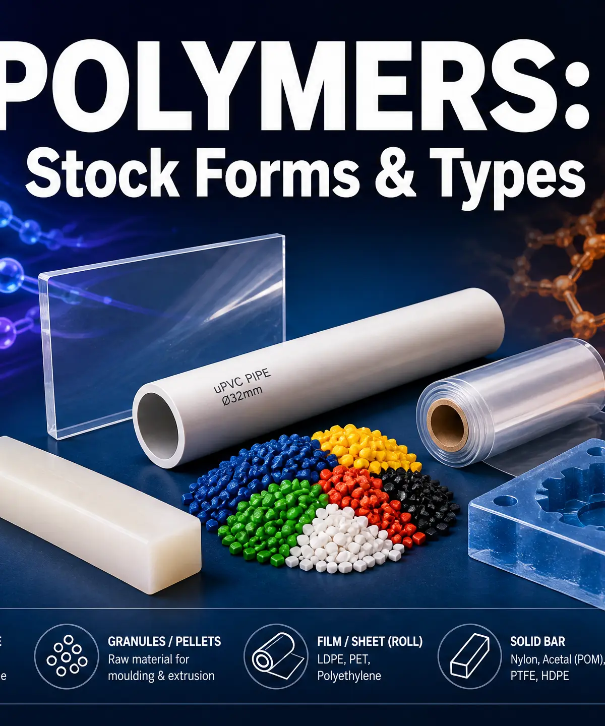 Header image for Polymers: Stock forms, types and sizes