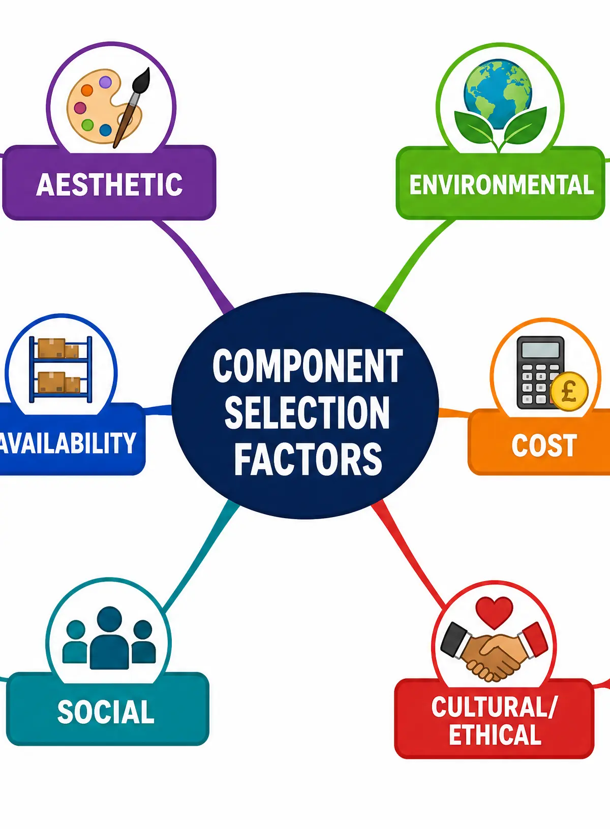 Component Selection Factors Mind-Map