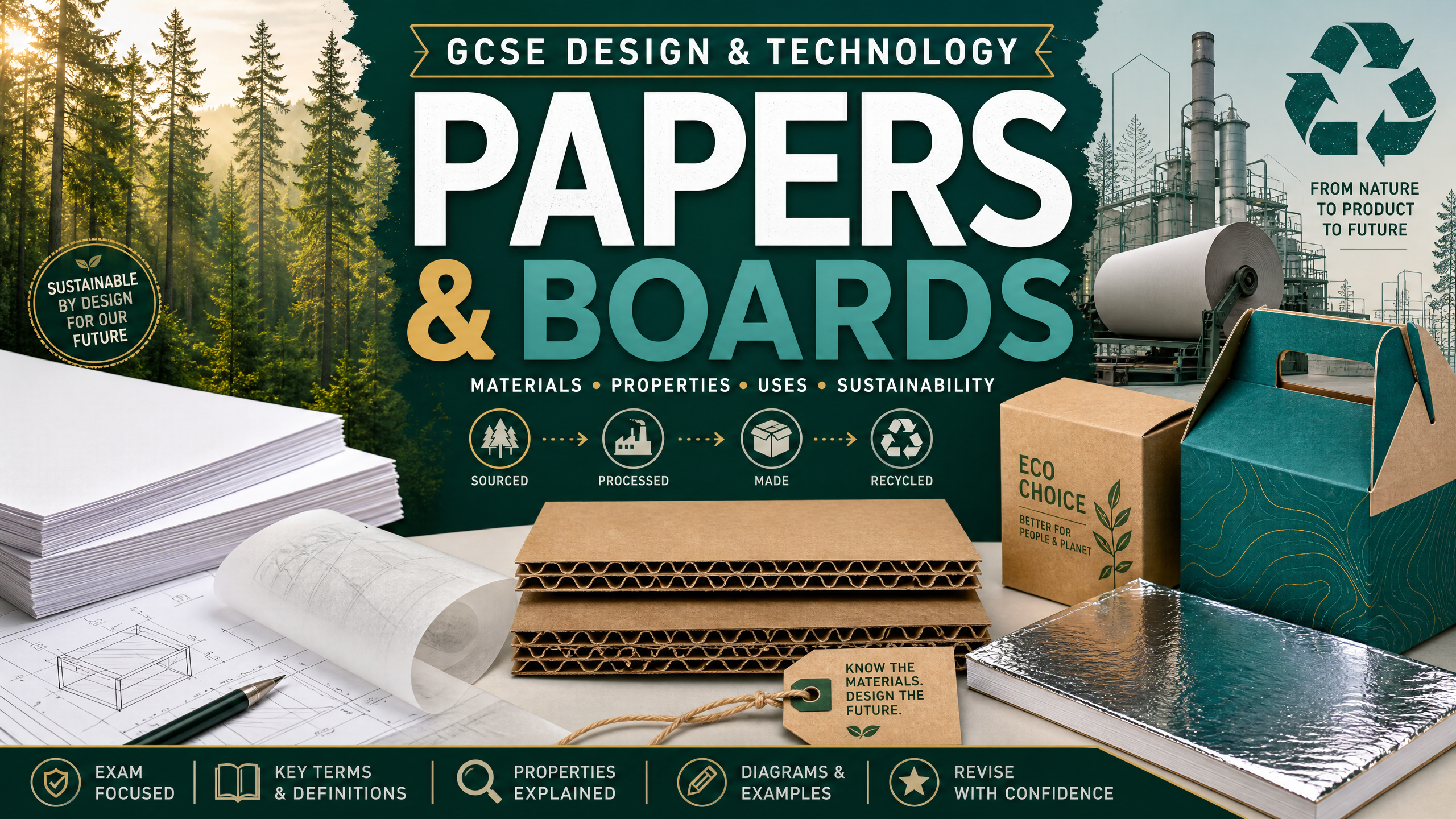 Papers and Boards: Materials, Properties, and Sustainability
