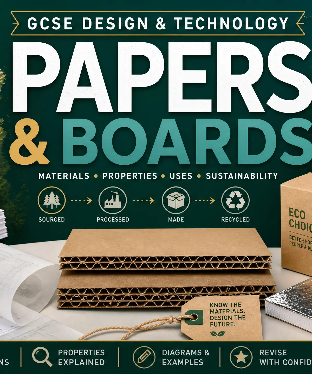 Papers and Boards: Materials, Properties, and Sustainability