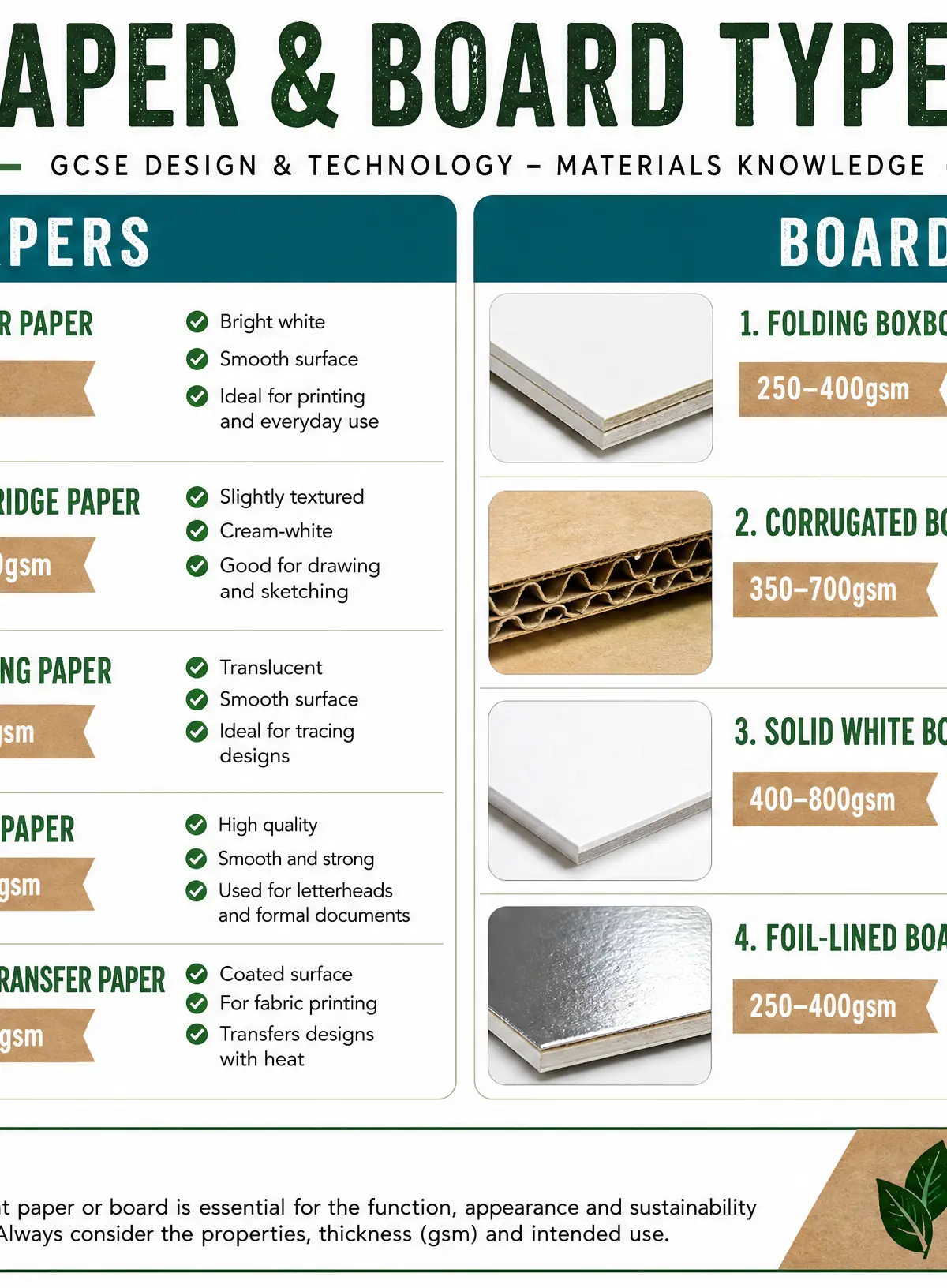 Visual Guide to Paper and Board Types