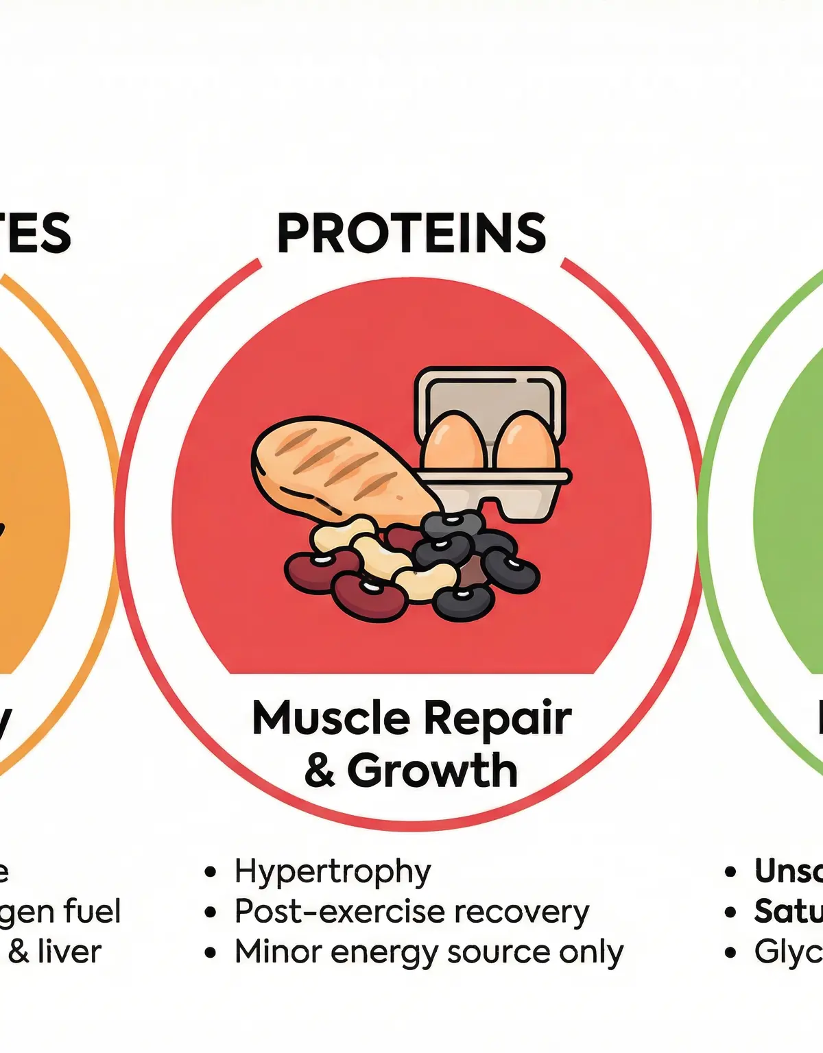 The Three Macronutrients and their primary roles in sport.