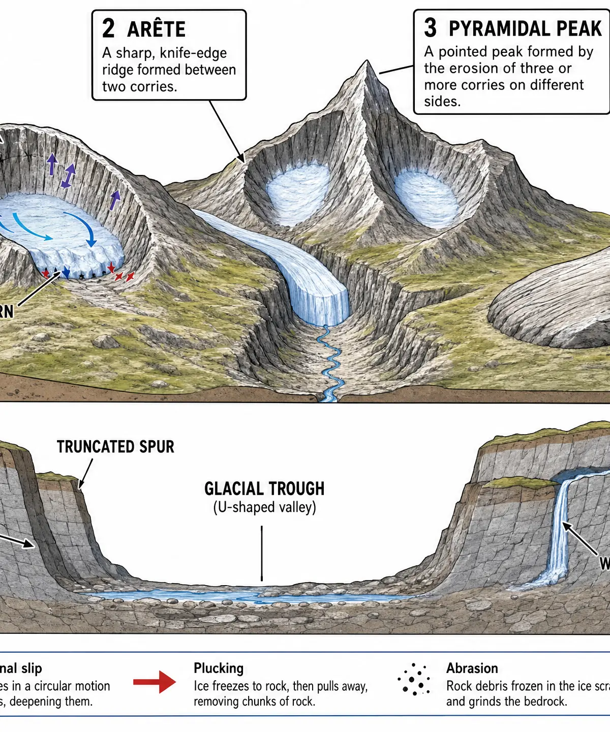 Formation of Glacial Erosional Landforms
