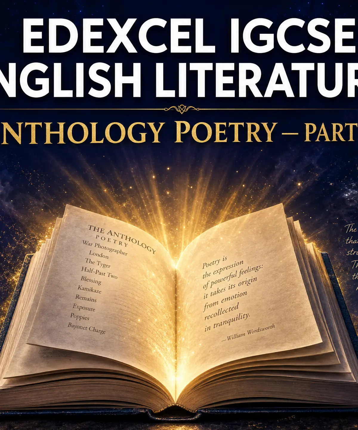 Edexcel IGCSE English Literature Anthology Poetry