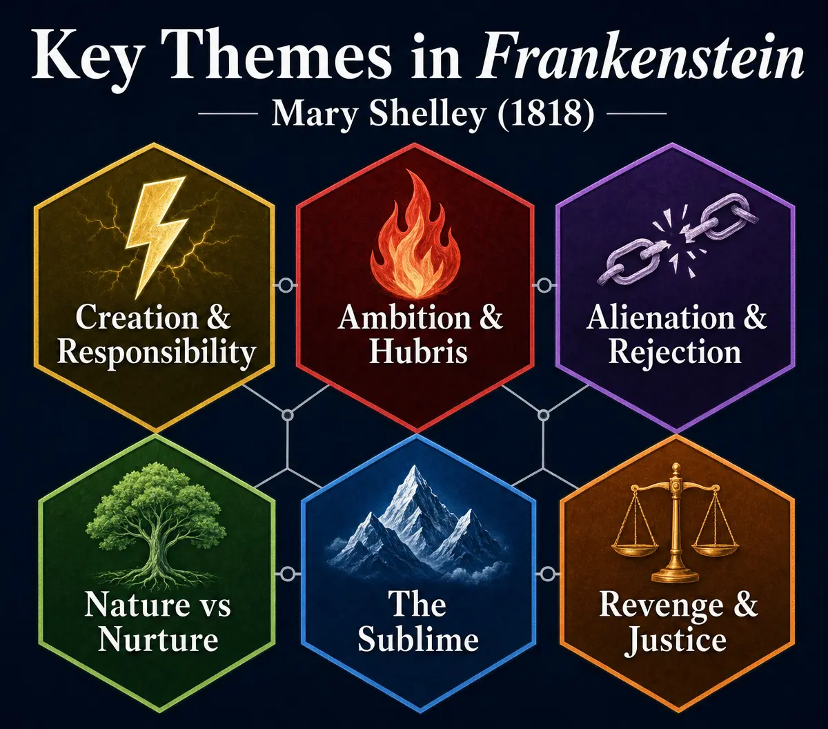 Key Themes in Frankenstein — Mary Shelley (1818)