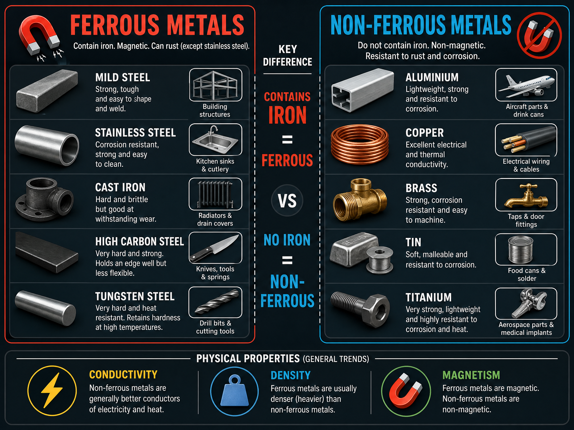 Ferrous vs Non-Ferrous Metals Comparison