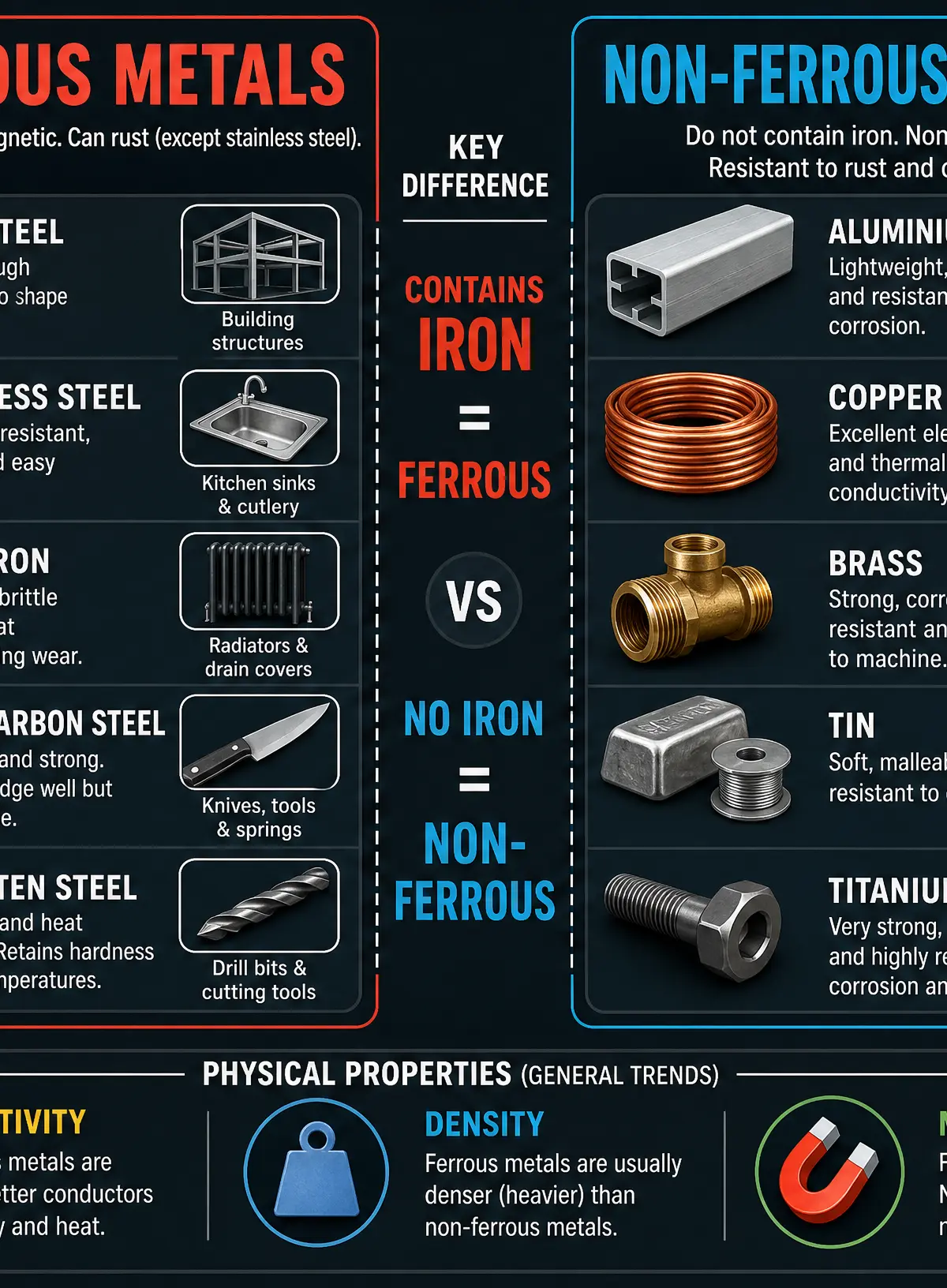 Ferrous vs Non-Ferrous Metals Comparison