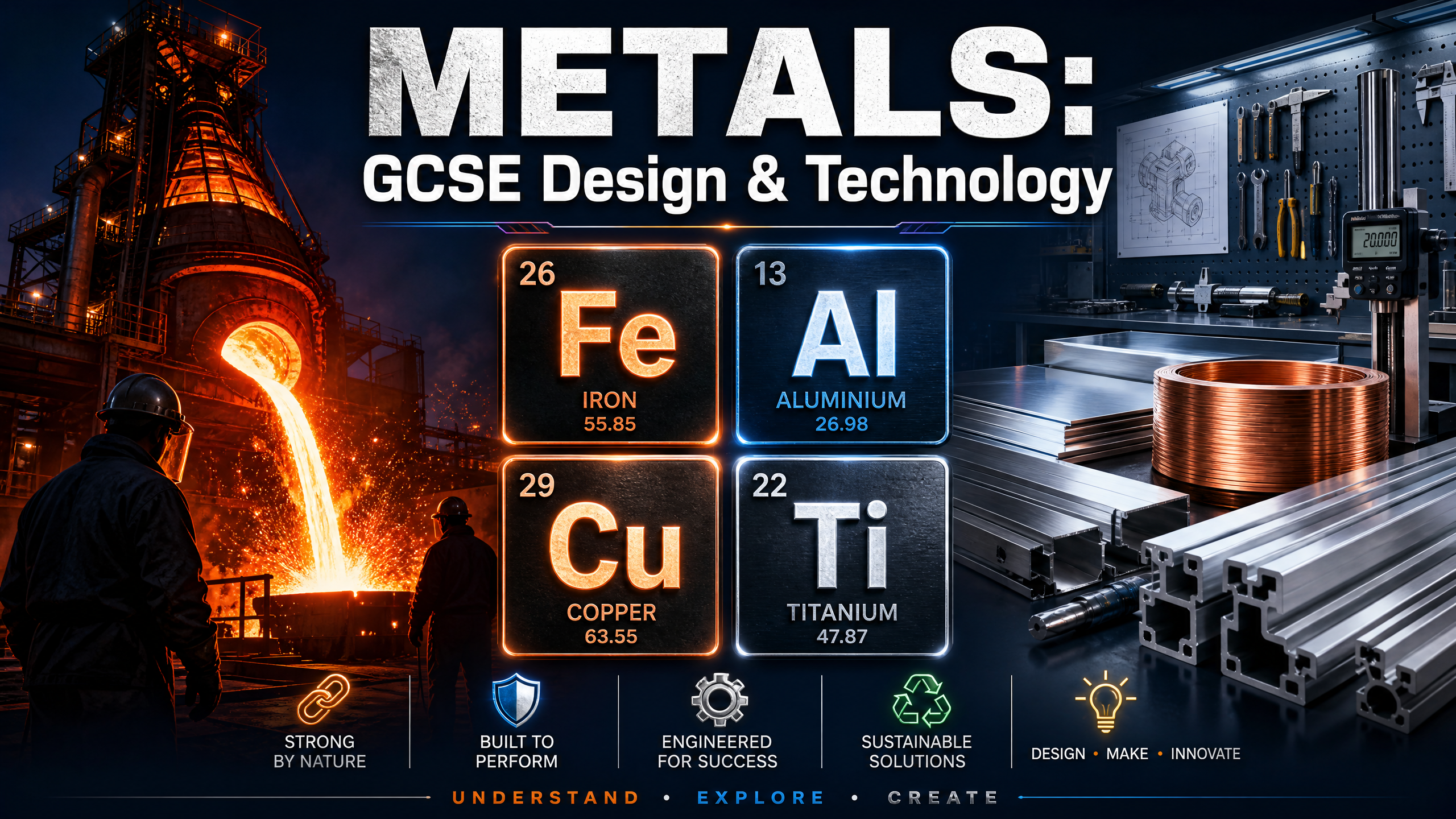 Header image for Metals: GCSE Design & Technology