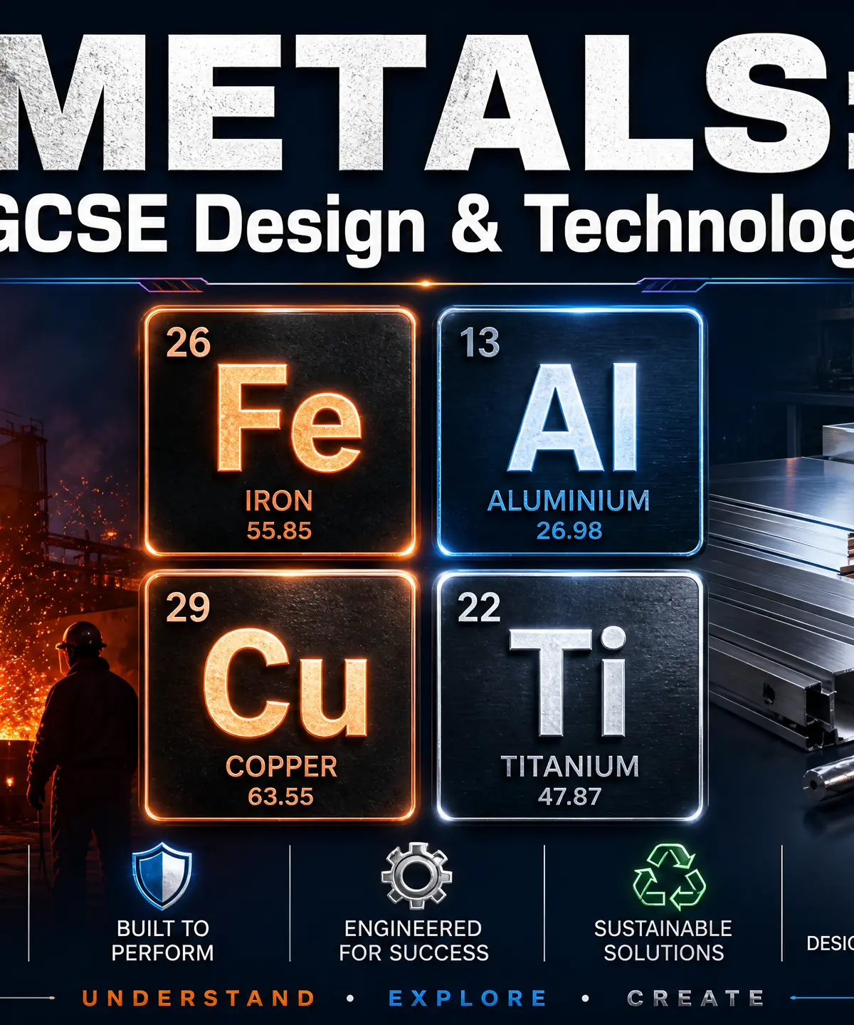 Header image for Metals: GCSE Design & Technology