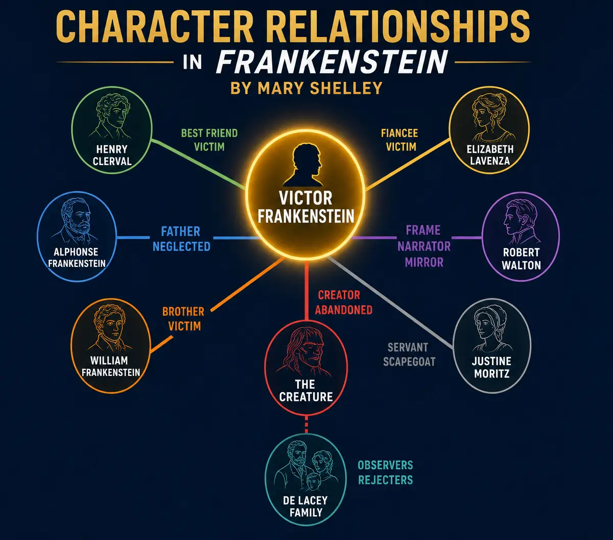 Character Relationships in Frankenstein