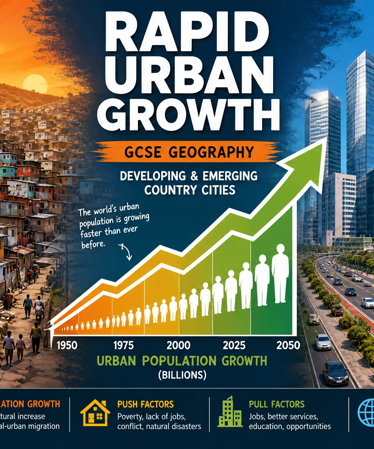 The stark contrasts of rapid urban growth.