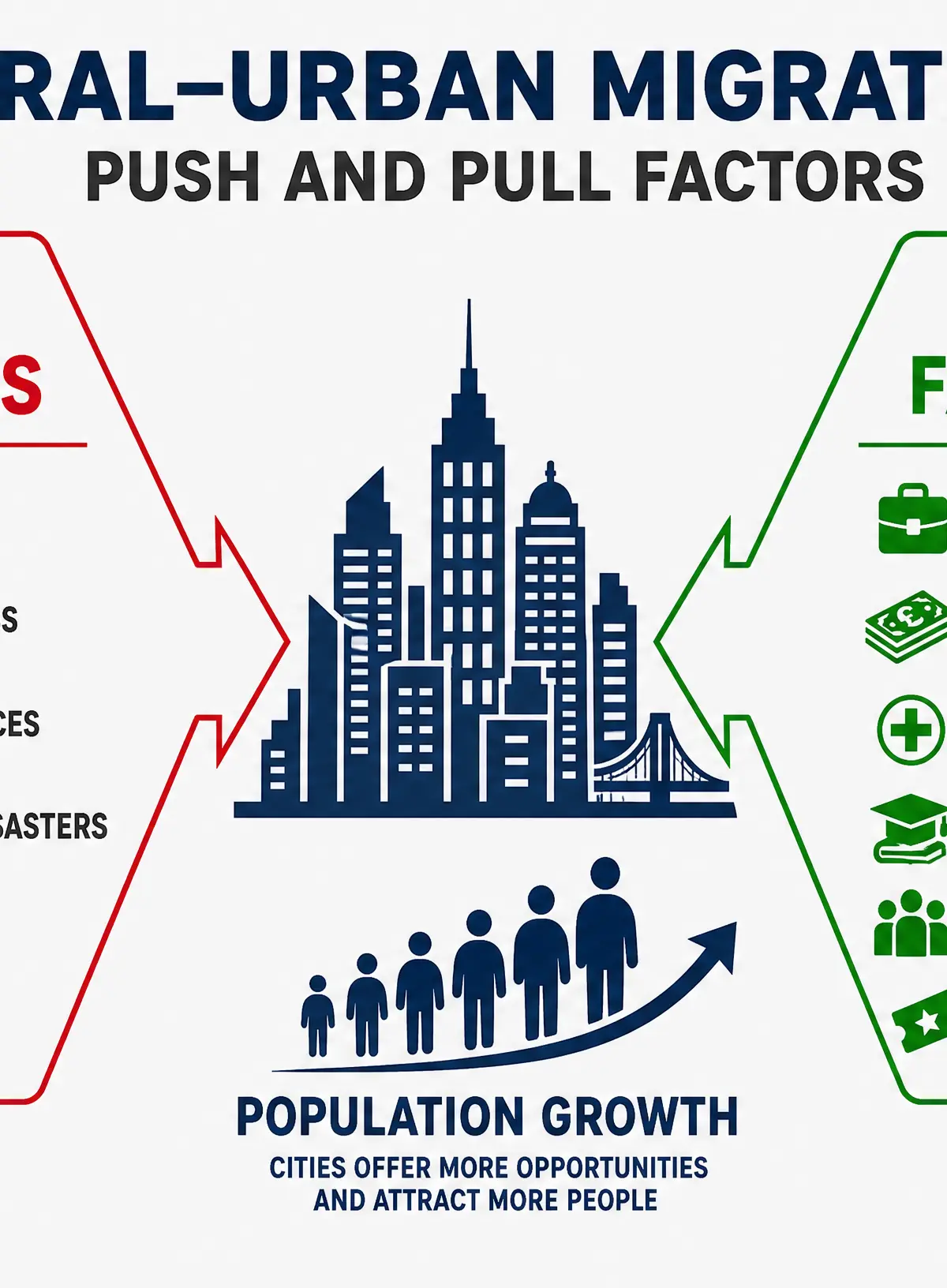 Push and pull factors of migration.
