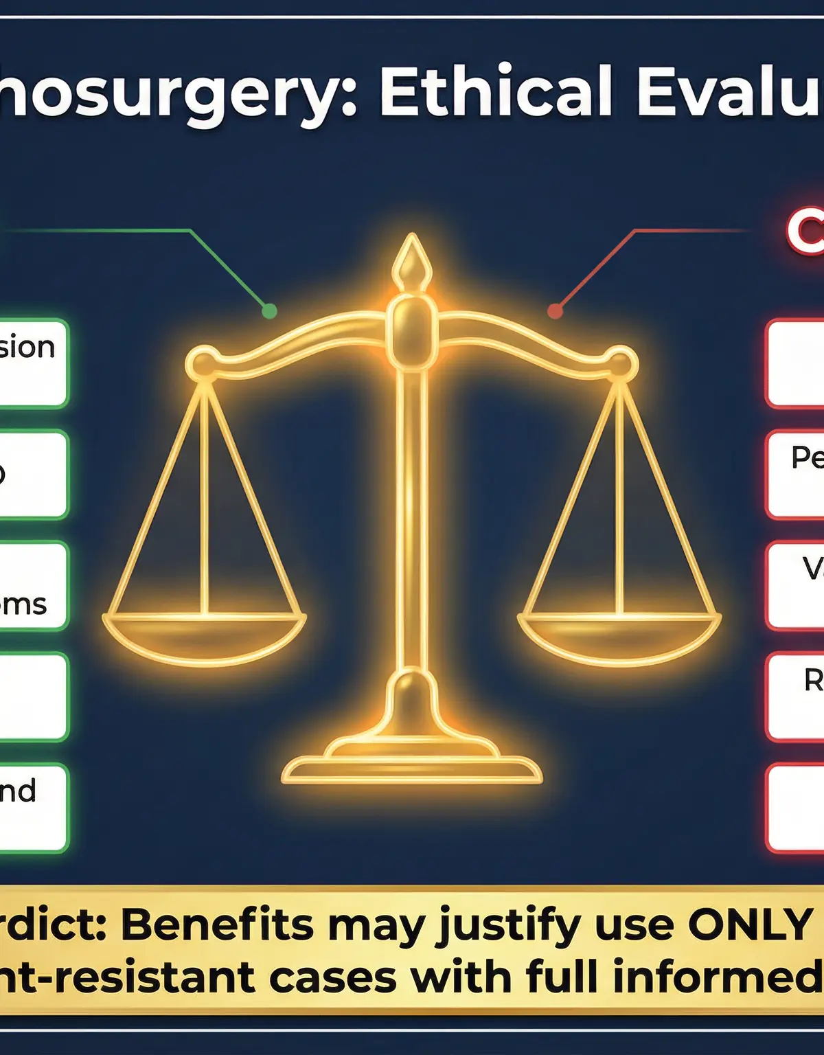 Ethical Evaluation: Weighing the Costs and Benefits of Psychosurgery