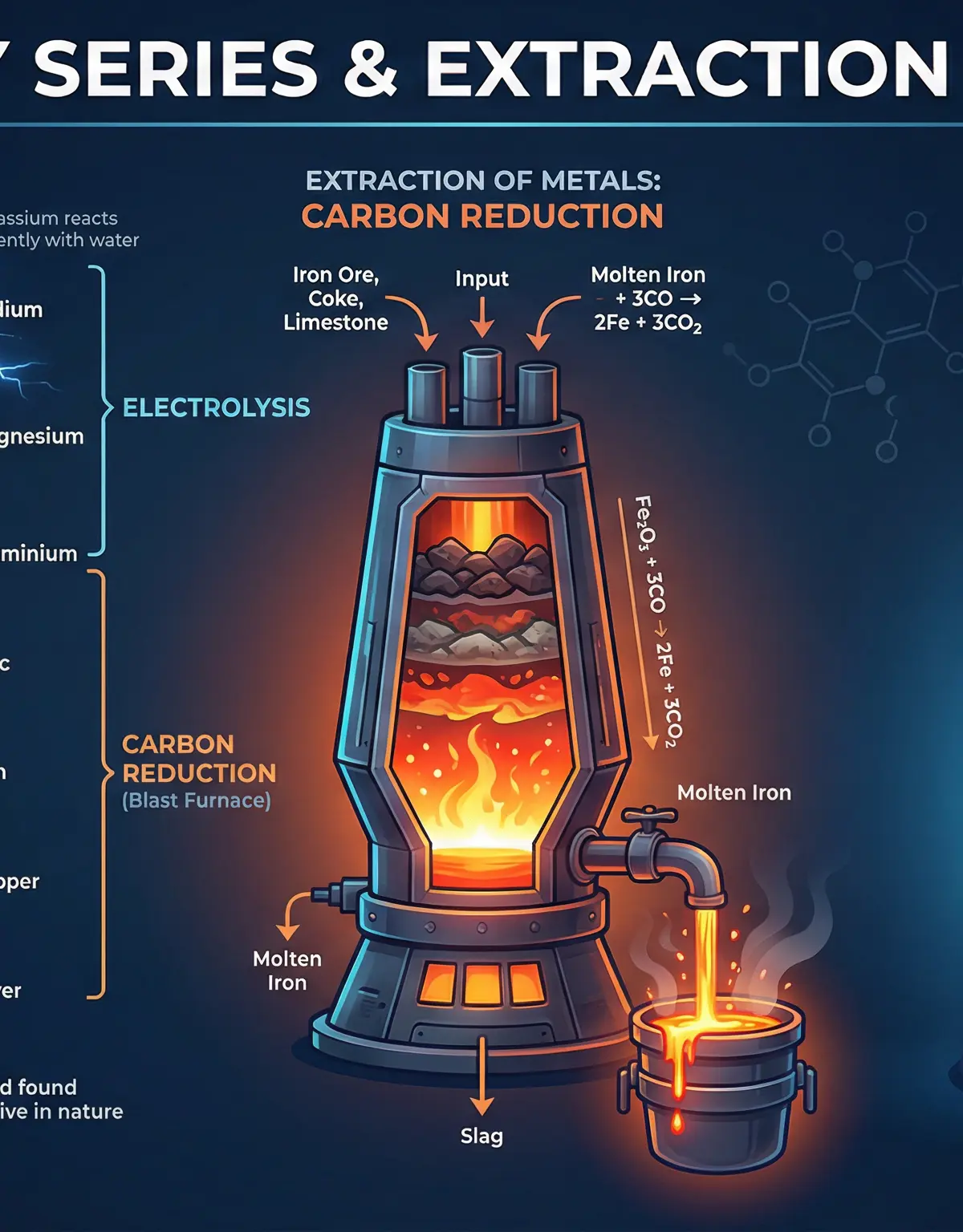 Header image for Reactivity Series and Extraction of Metals
