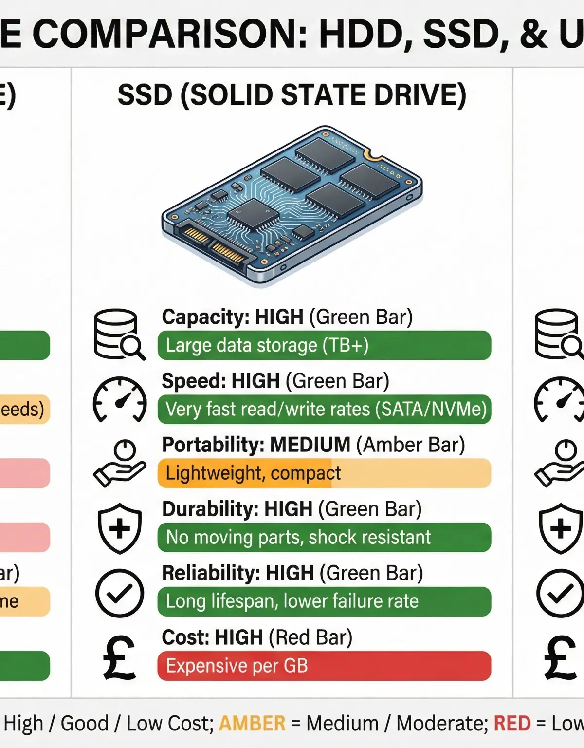 Storage Devices (Hard Drives, SSDs, USBs) – Computer Science – GCSE
