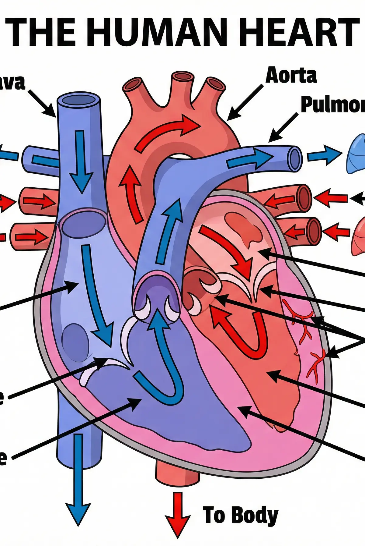 Structure of the human heart