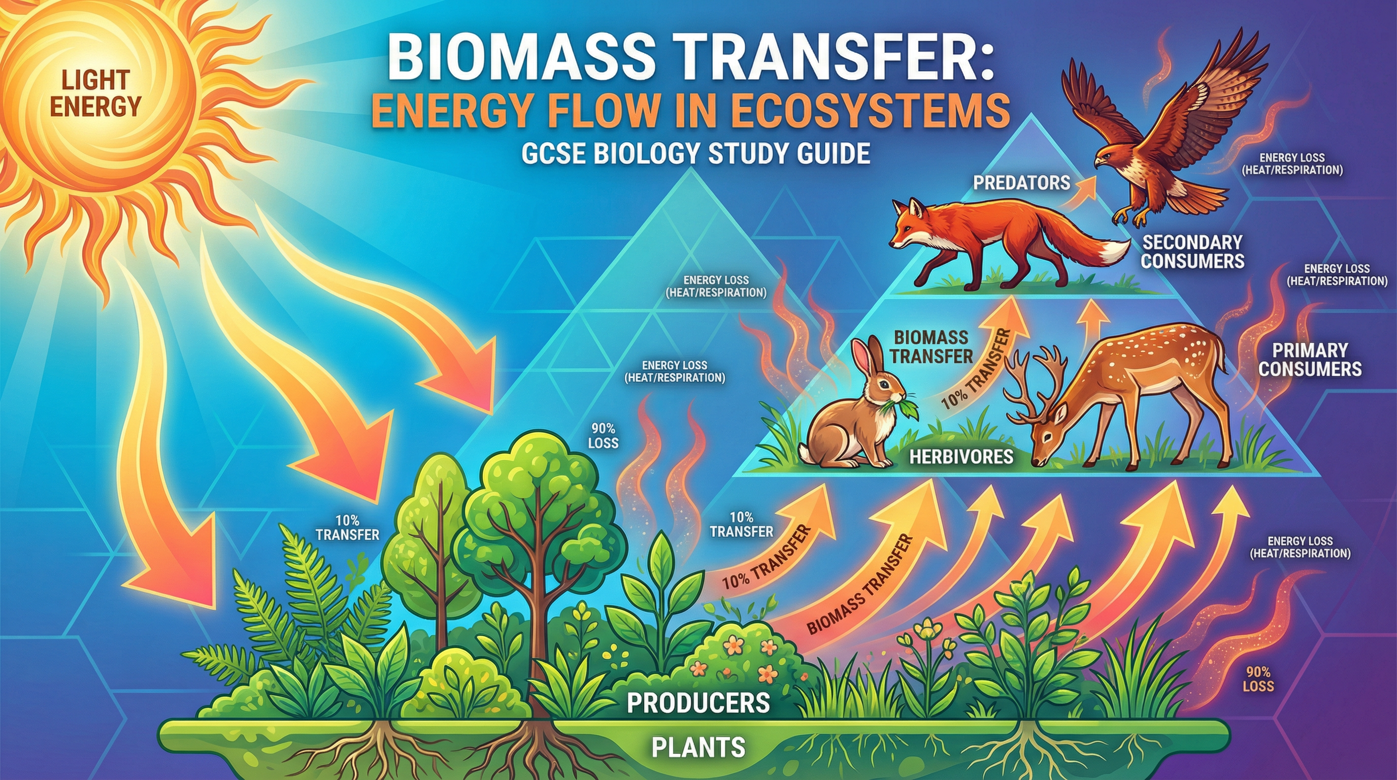 Biomass Transfer — OCR GCSE study guide illustration