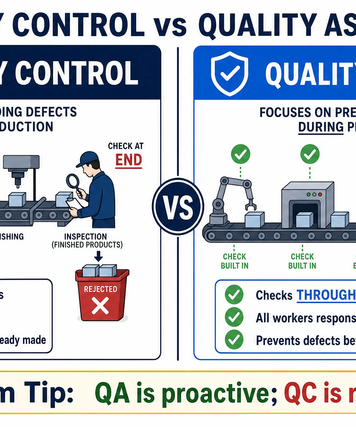 Quality Control vs Quality Assurance