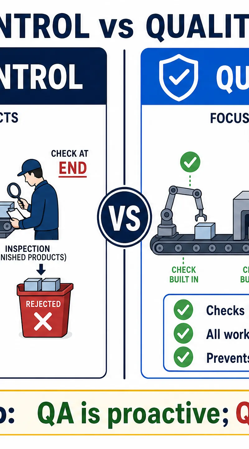 Quality Control vs Quality Assurance