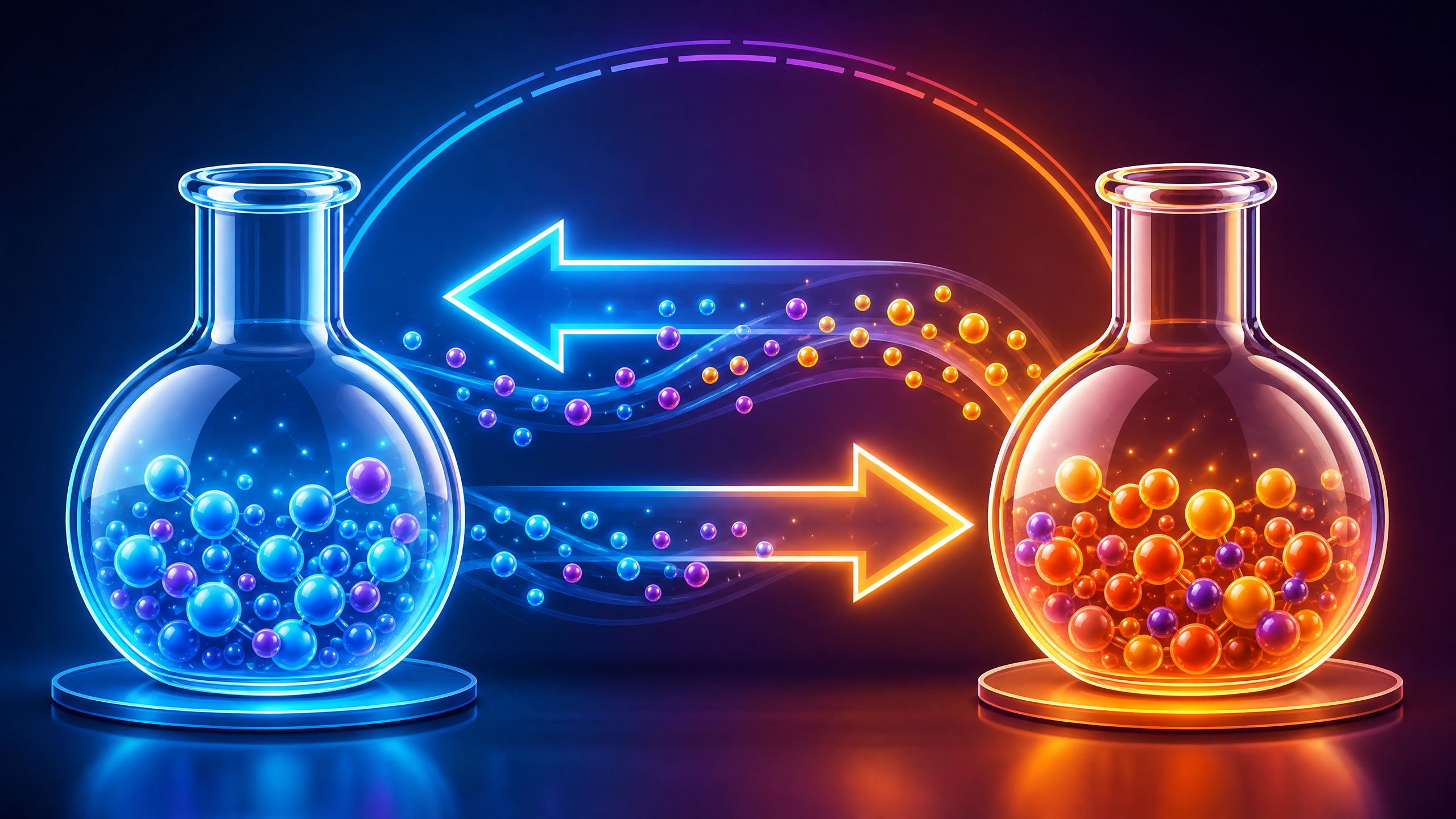 Dynamic equilibrium: continuous forward and reverse change.