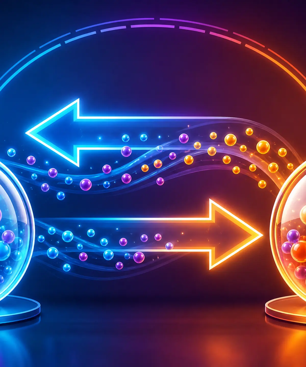 Dynamic equilibrium: continuous forward and reverse change.