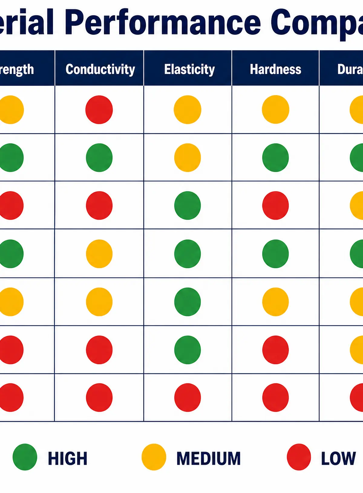 Material Performance Comparison Matrix