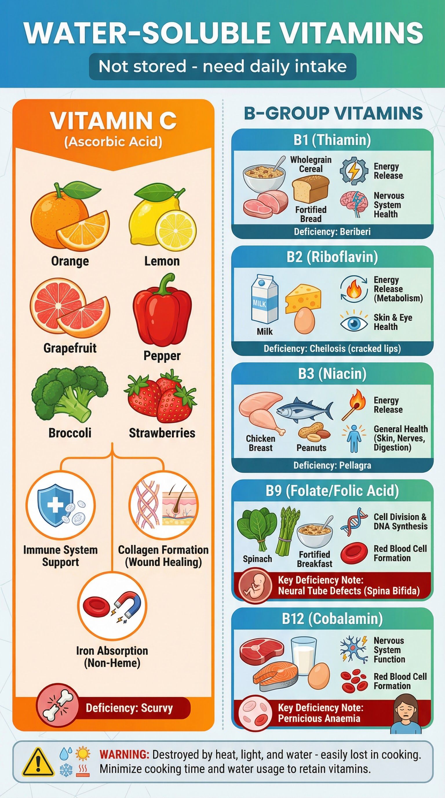 Water-Soluble Vitamins Infographic
