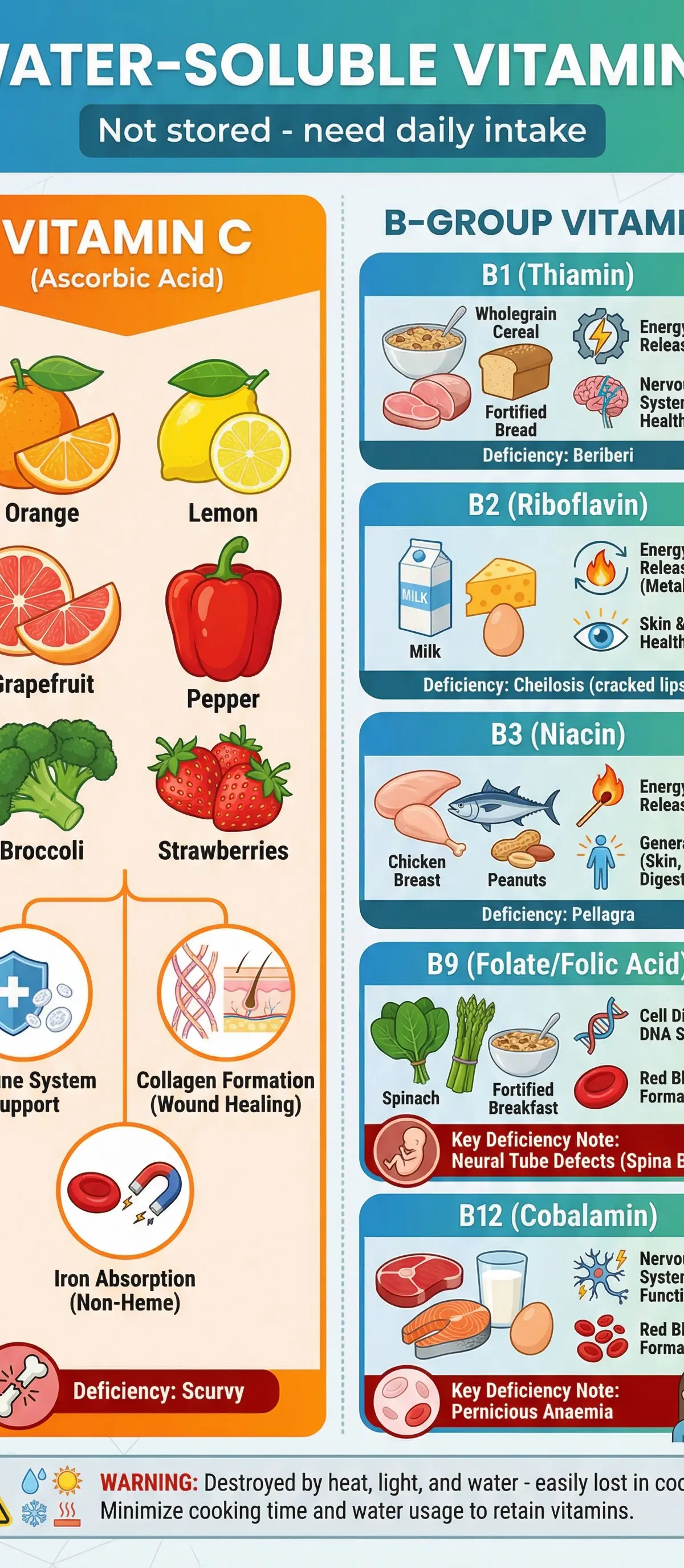 Water-Soluble Vitamins Infographic