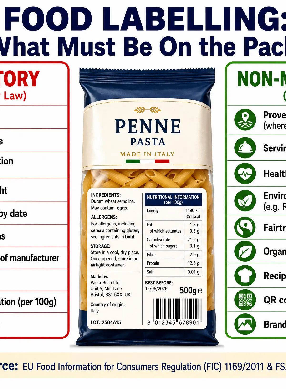 Mandatory vs Non-Mandatory Food Labelling