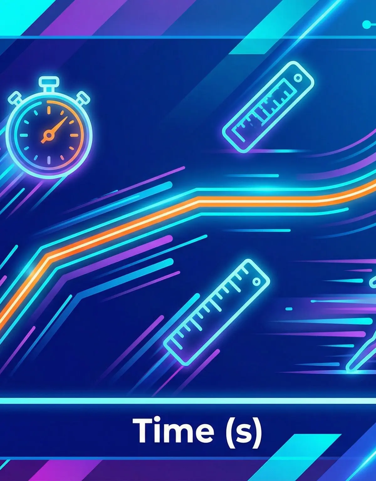 An illustration showing the key concepts of distance-time graphs.