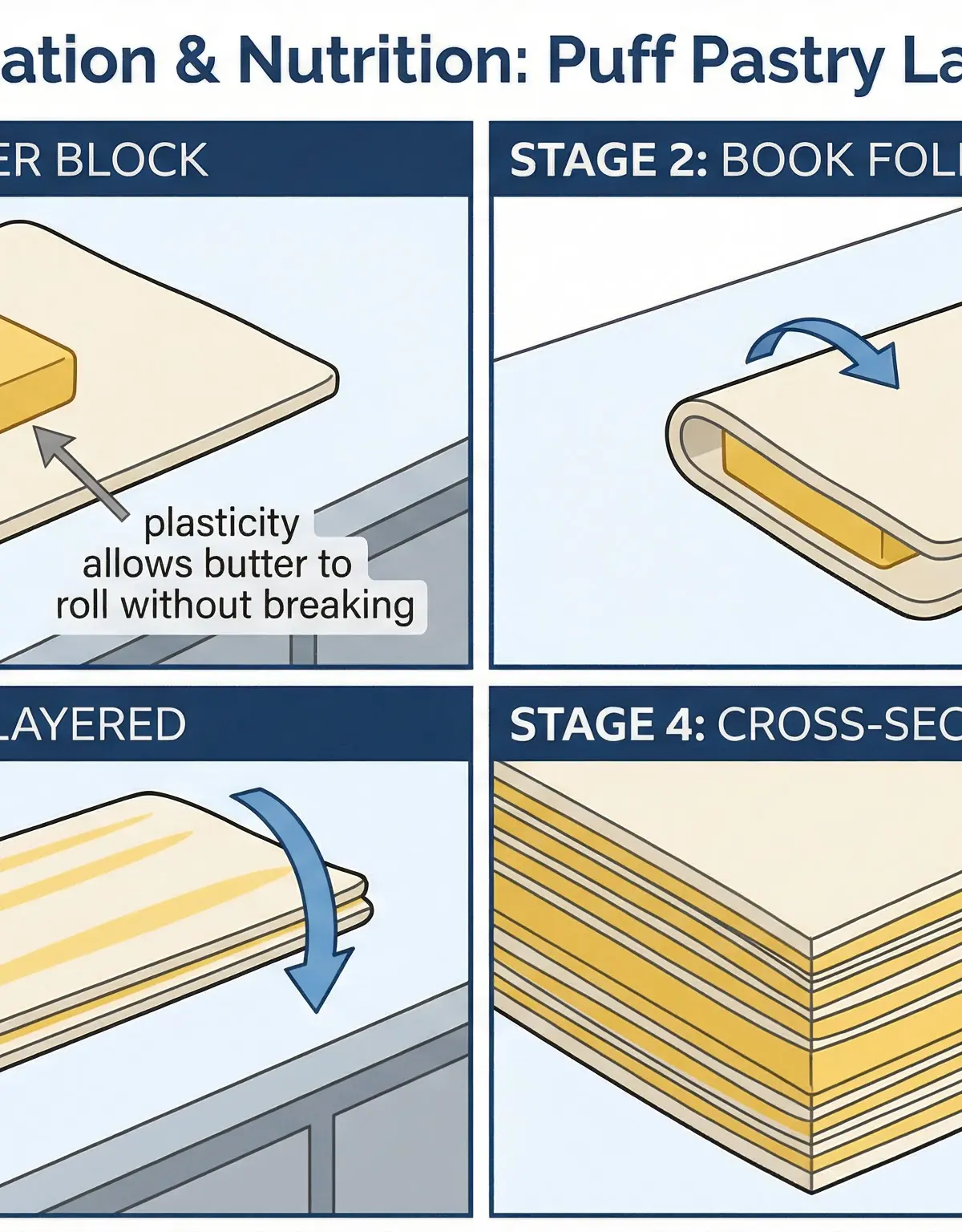 Puff Pastry Lamination Process: Creating Flaky Layers