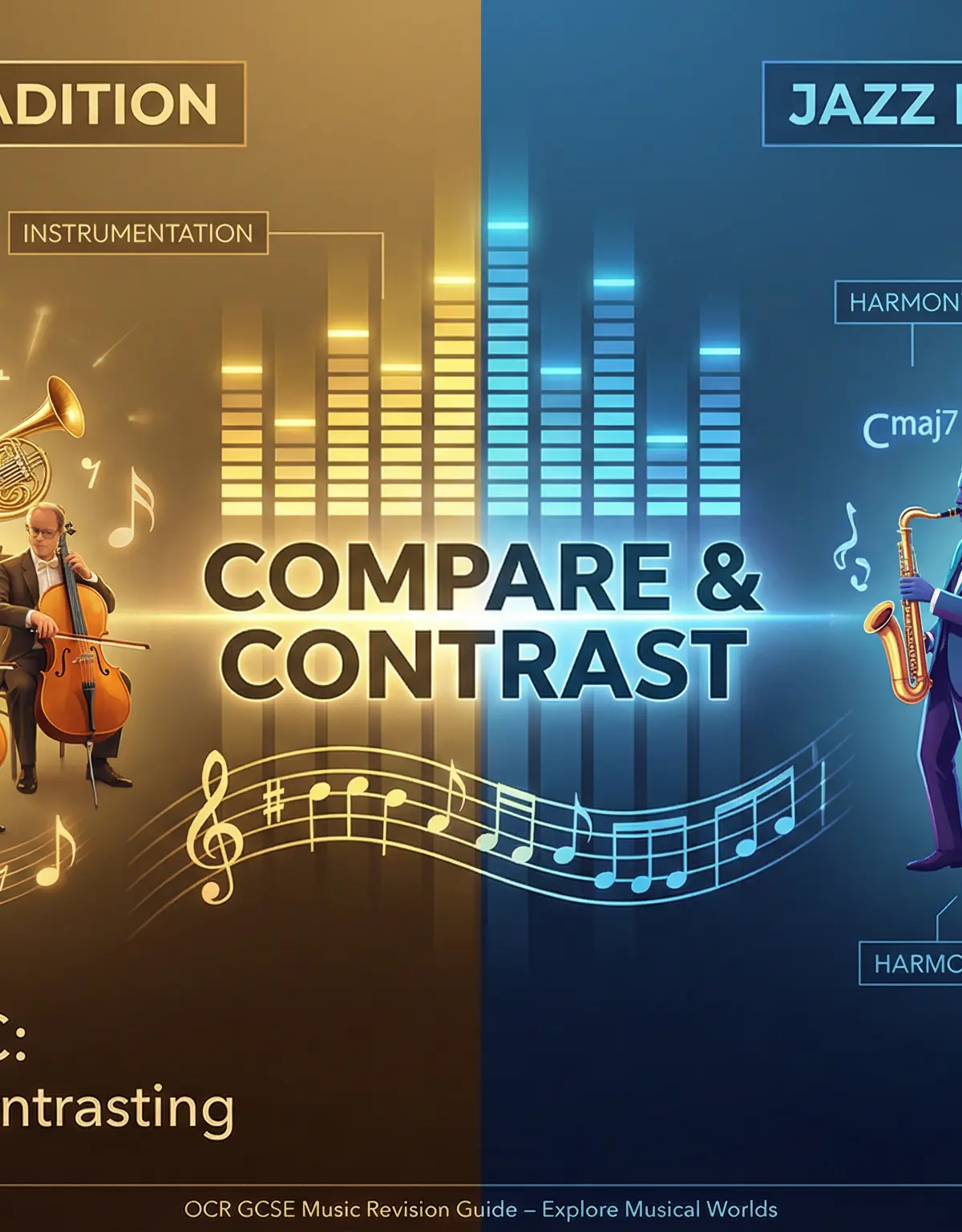 Header image for Comparison and Contrasting in Music.