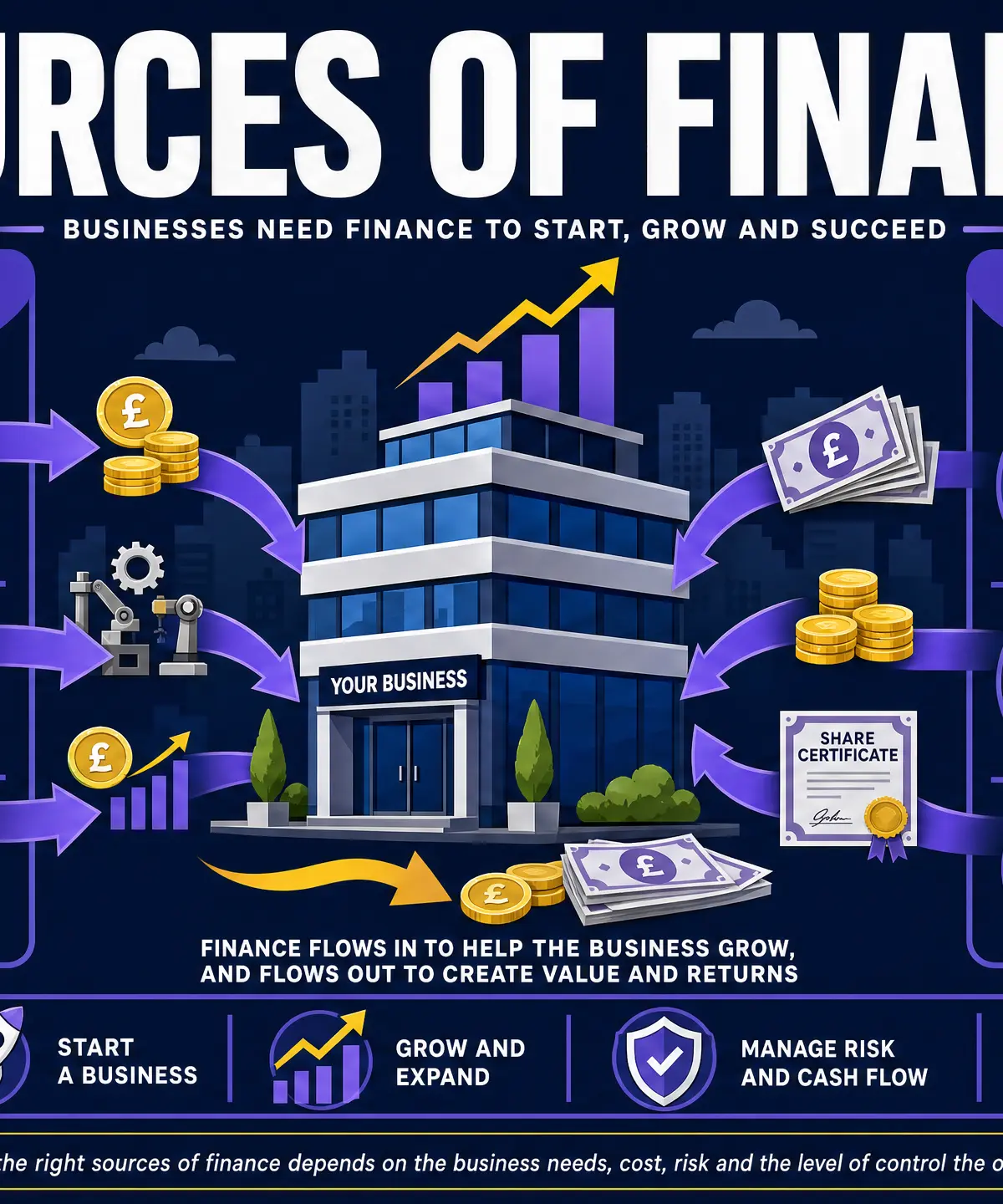Header image for Sources of Finance