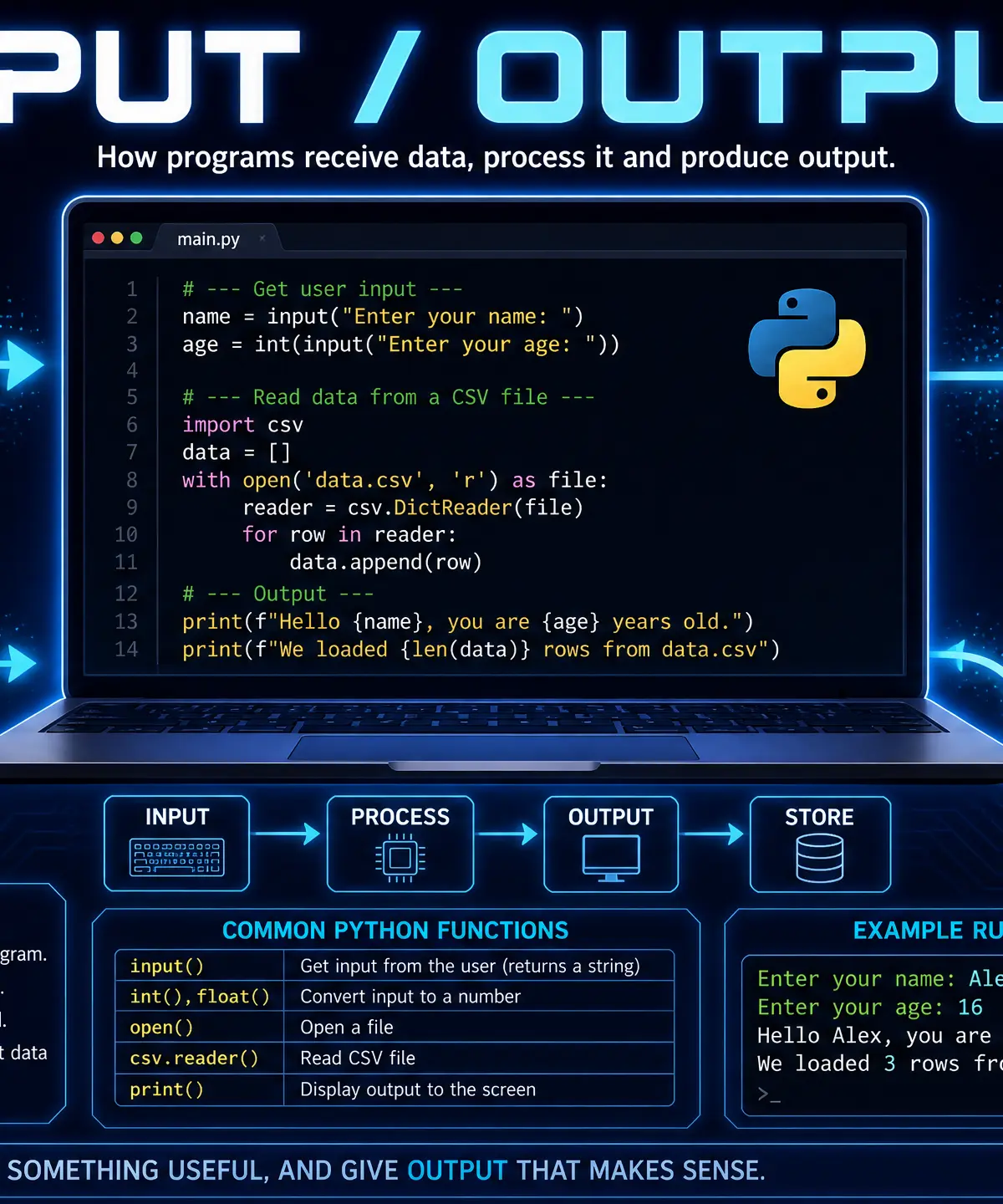 Input/Output and Data Validation