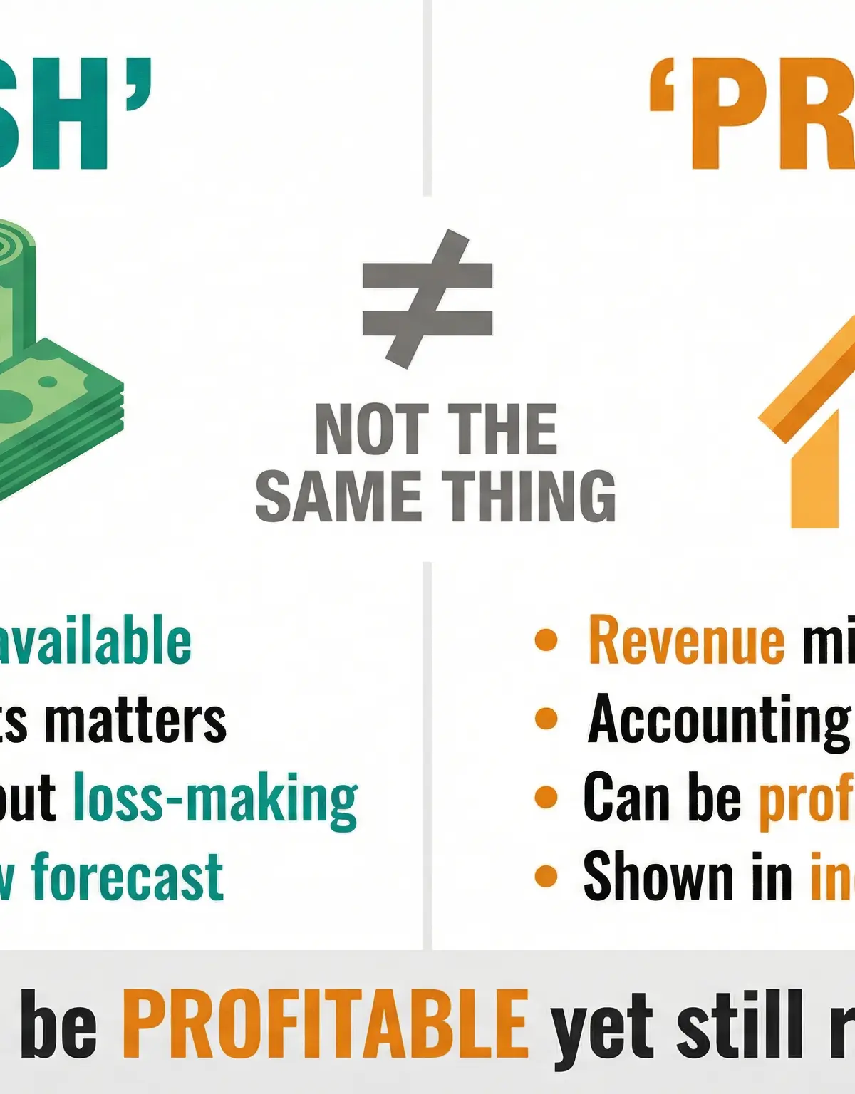 Understanding the difference between Cash and Profit