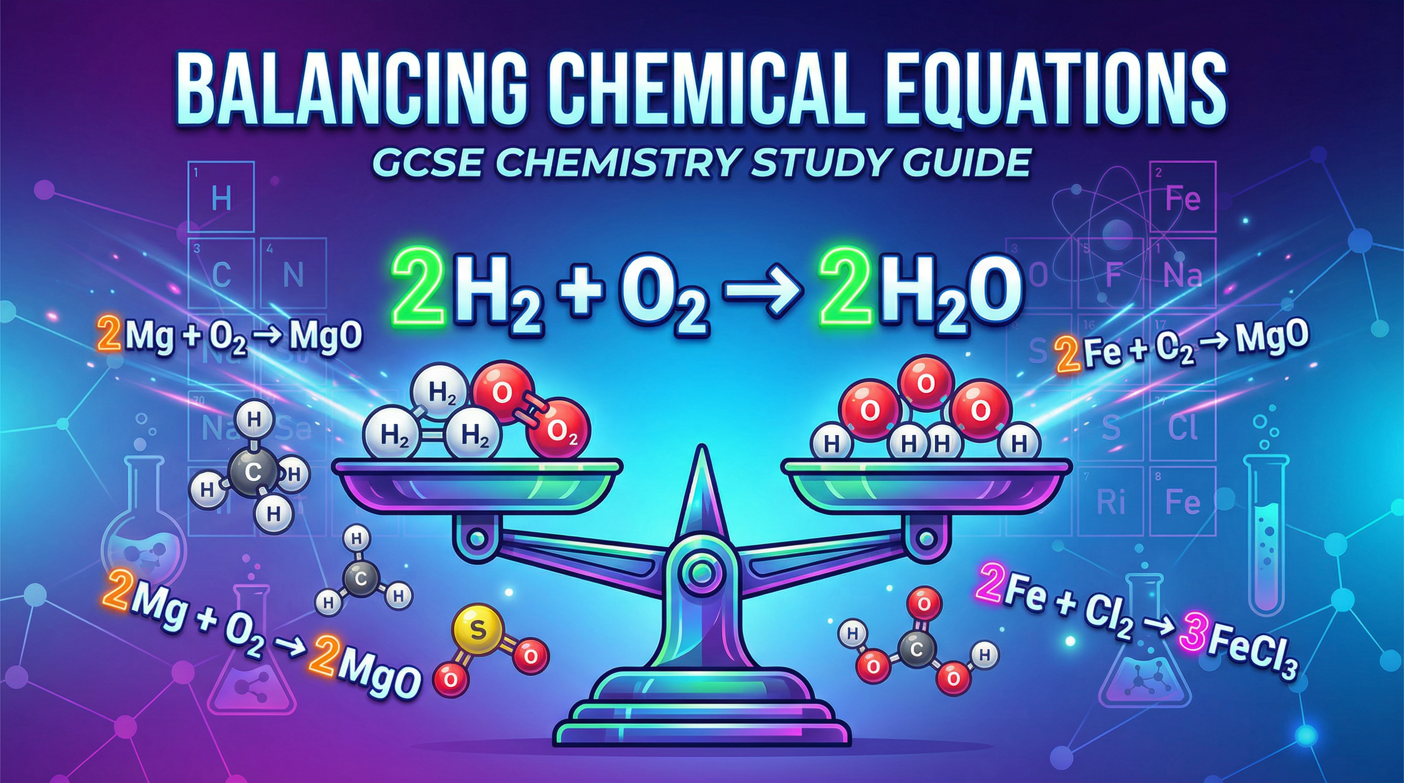 Balancing Chemical Equations — Edexcel GCSE study guide illustration