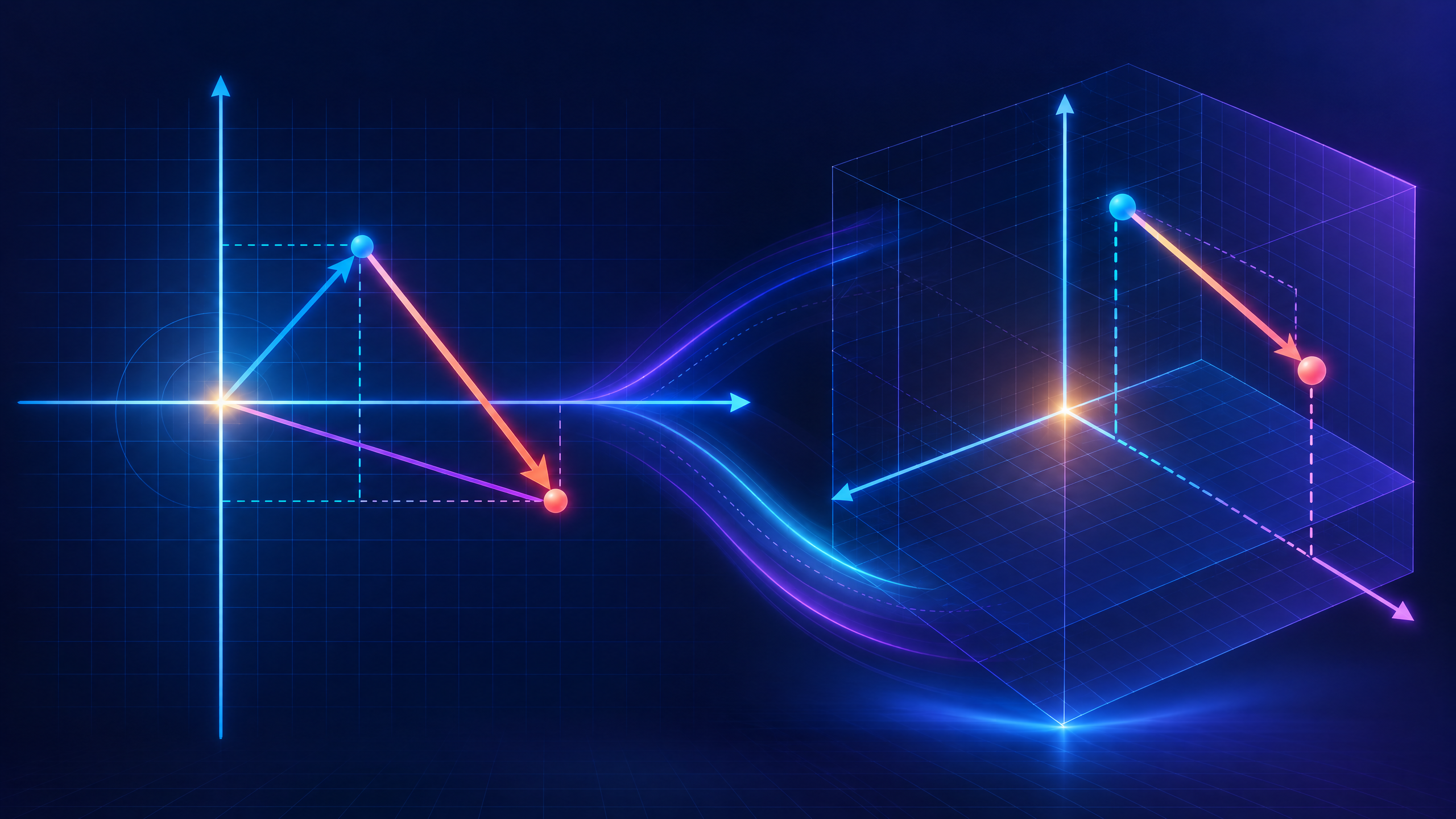 Position vectors: location, displacement and distance.