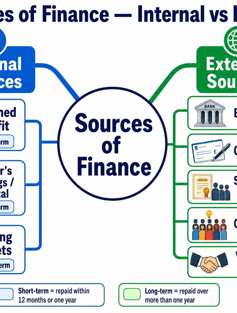 Internal vs External Sources of Finance