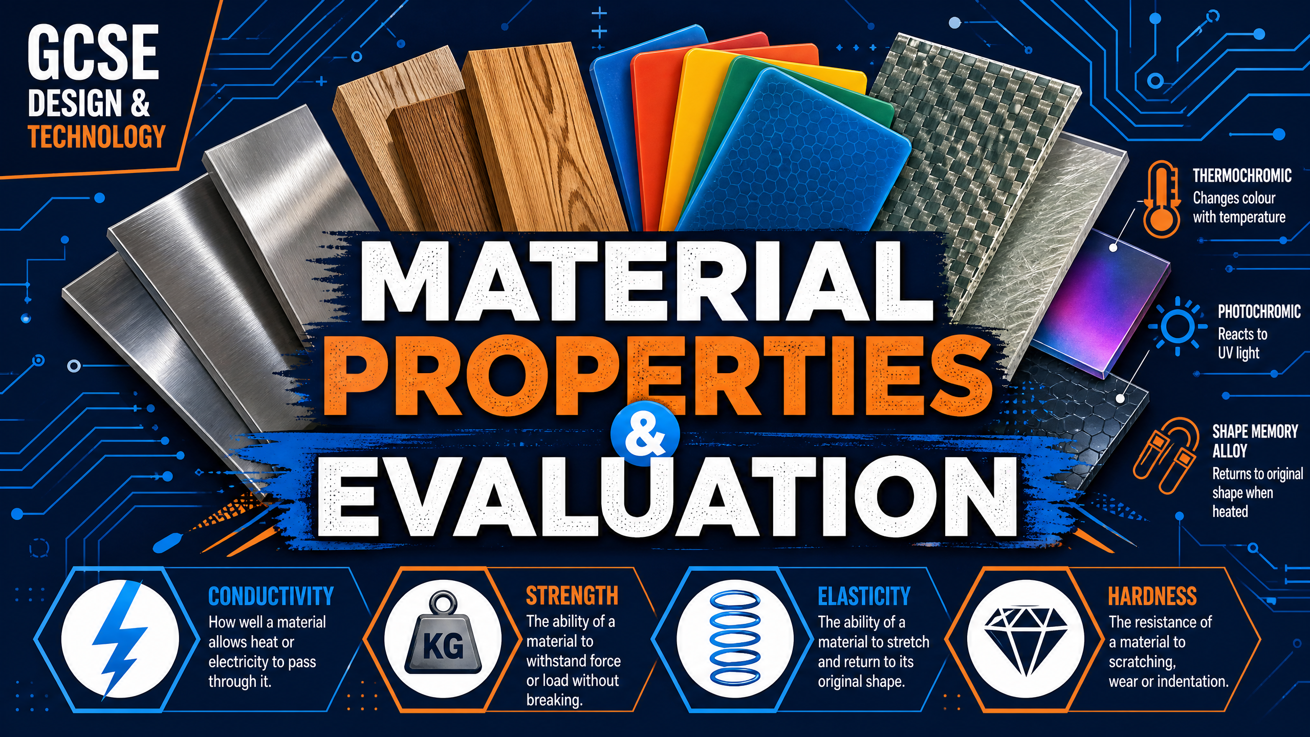Header image for Material Properties and Evaluation
