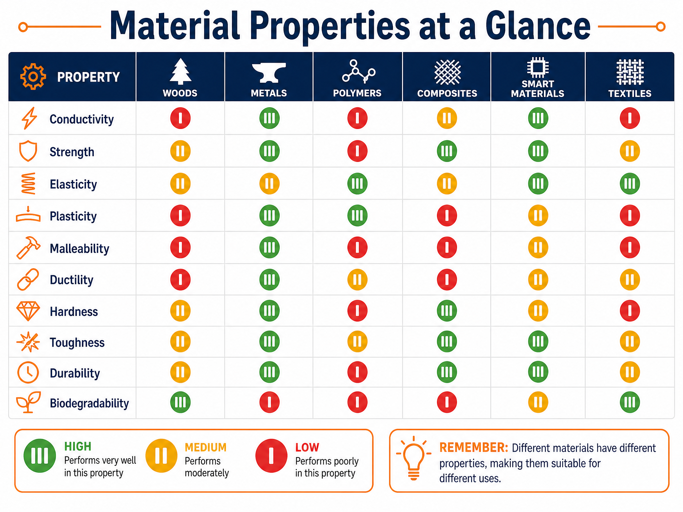 Material Properties at a Glance