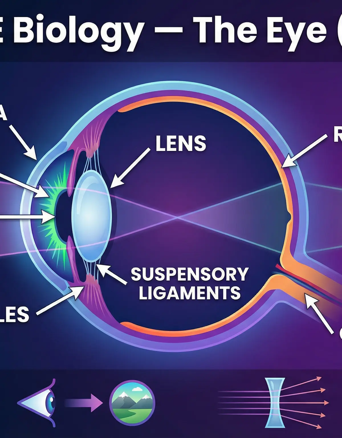 Header image for OCR GCSE Biology: The Eye