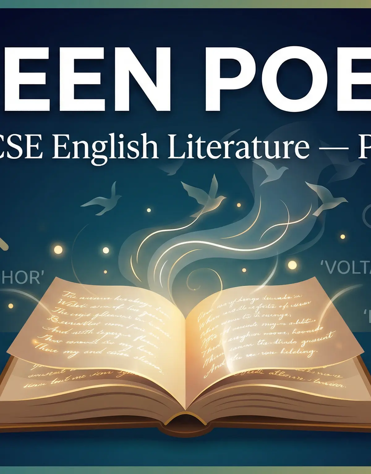 Header image for OCR GCSE Unseen Poetry.