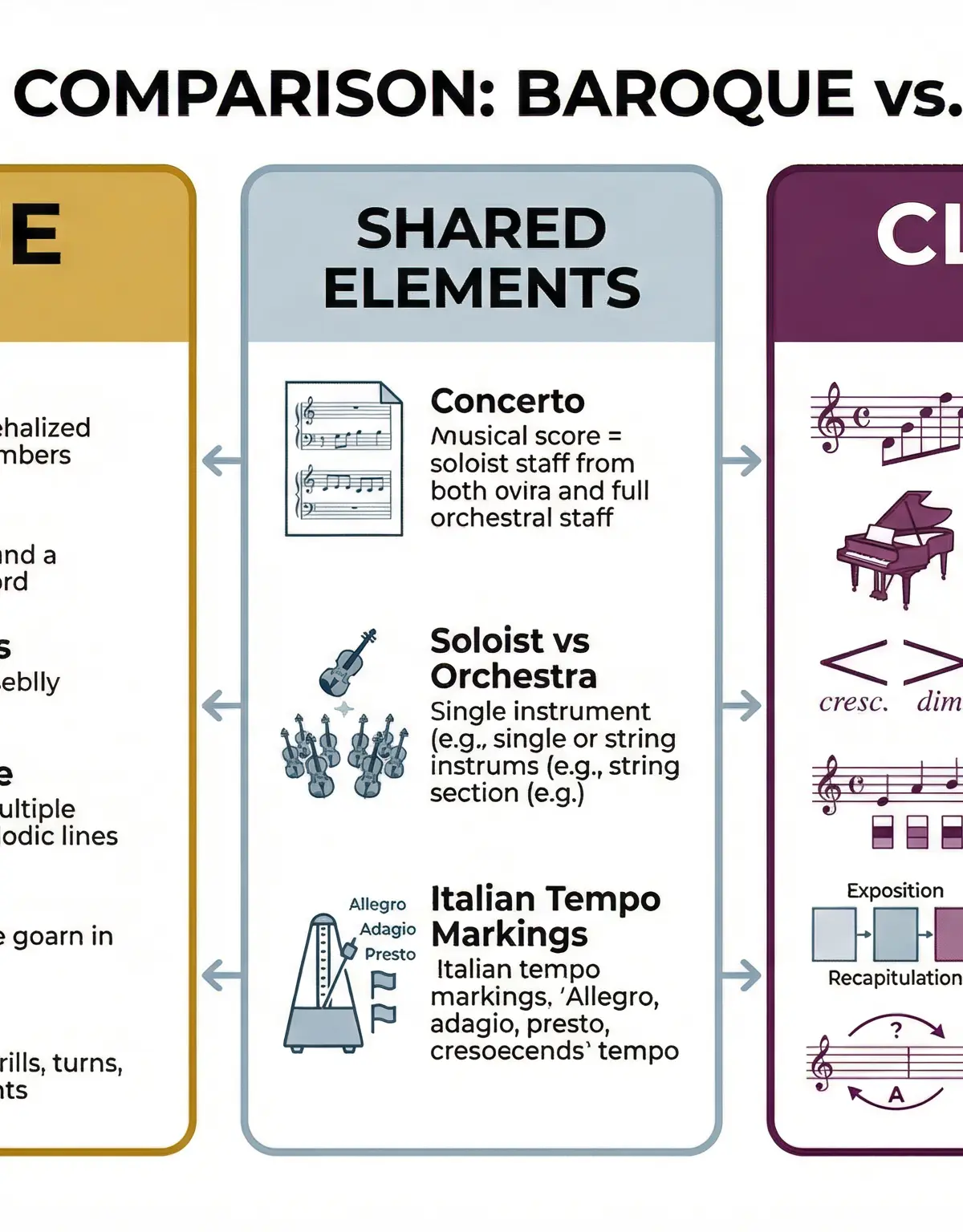 Comparison of Baroque and Classical Musical Features