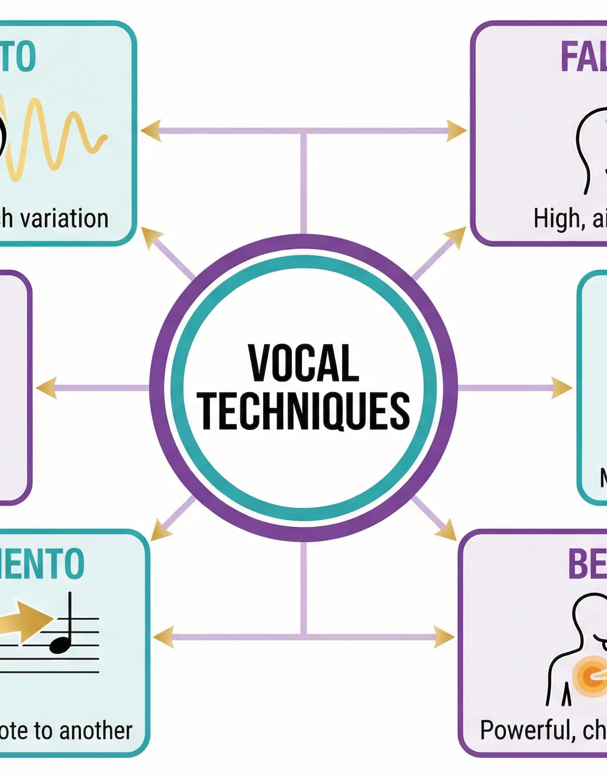 Diagram of Key Vocal Techniques.