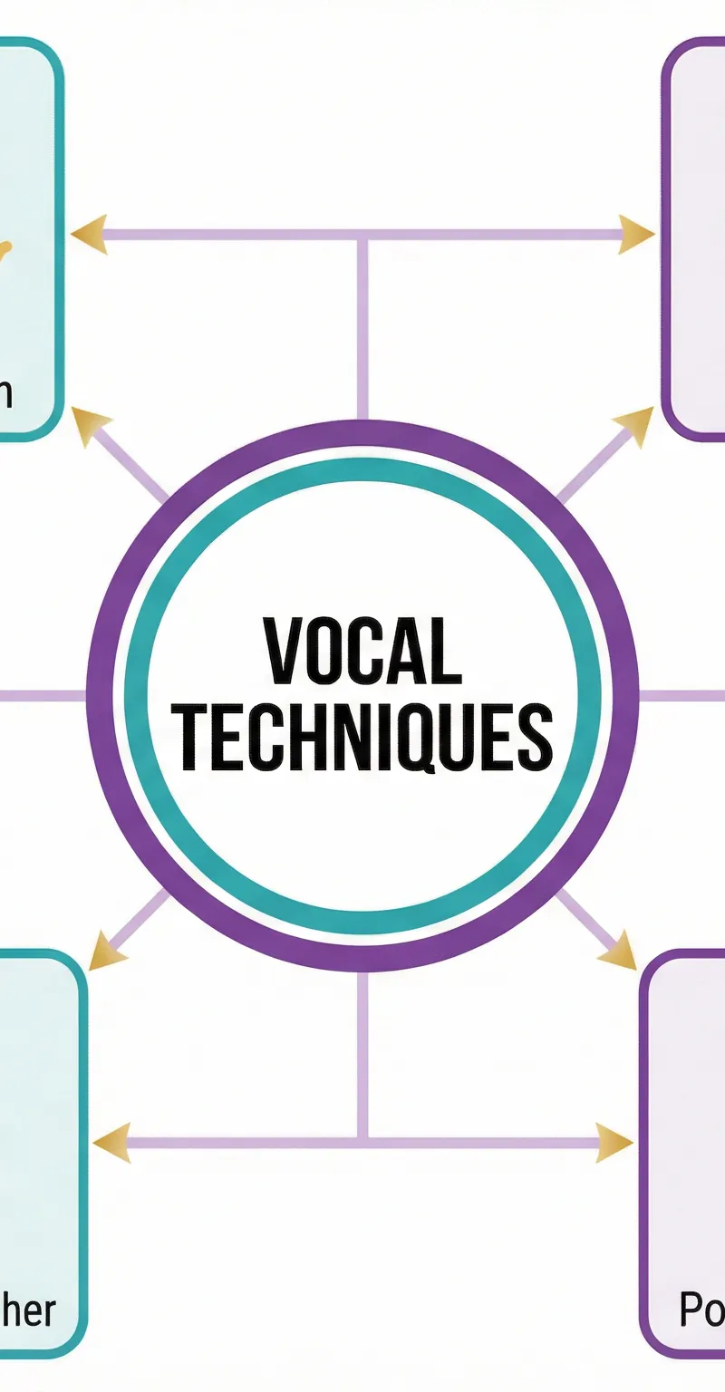 Diagram of Key Vocal Techniques.