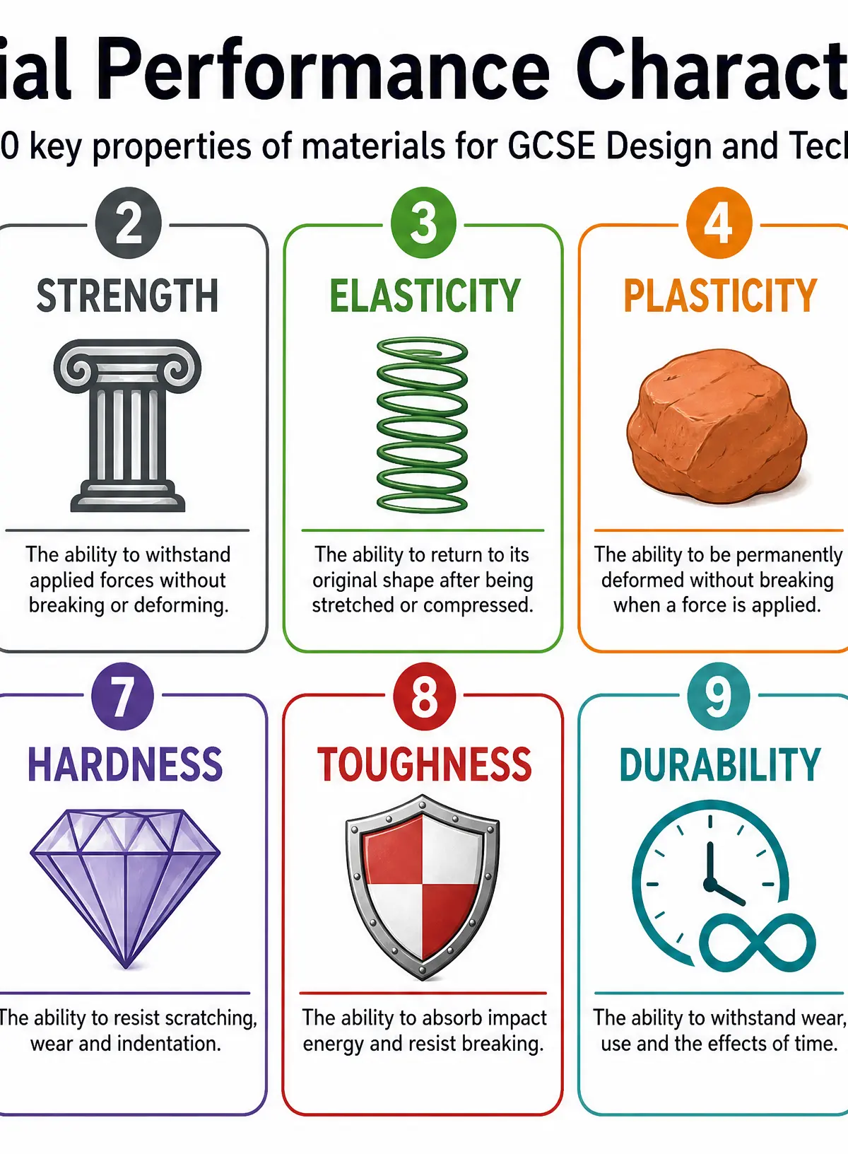 The 10 key material performance characteristics
