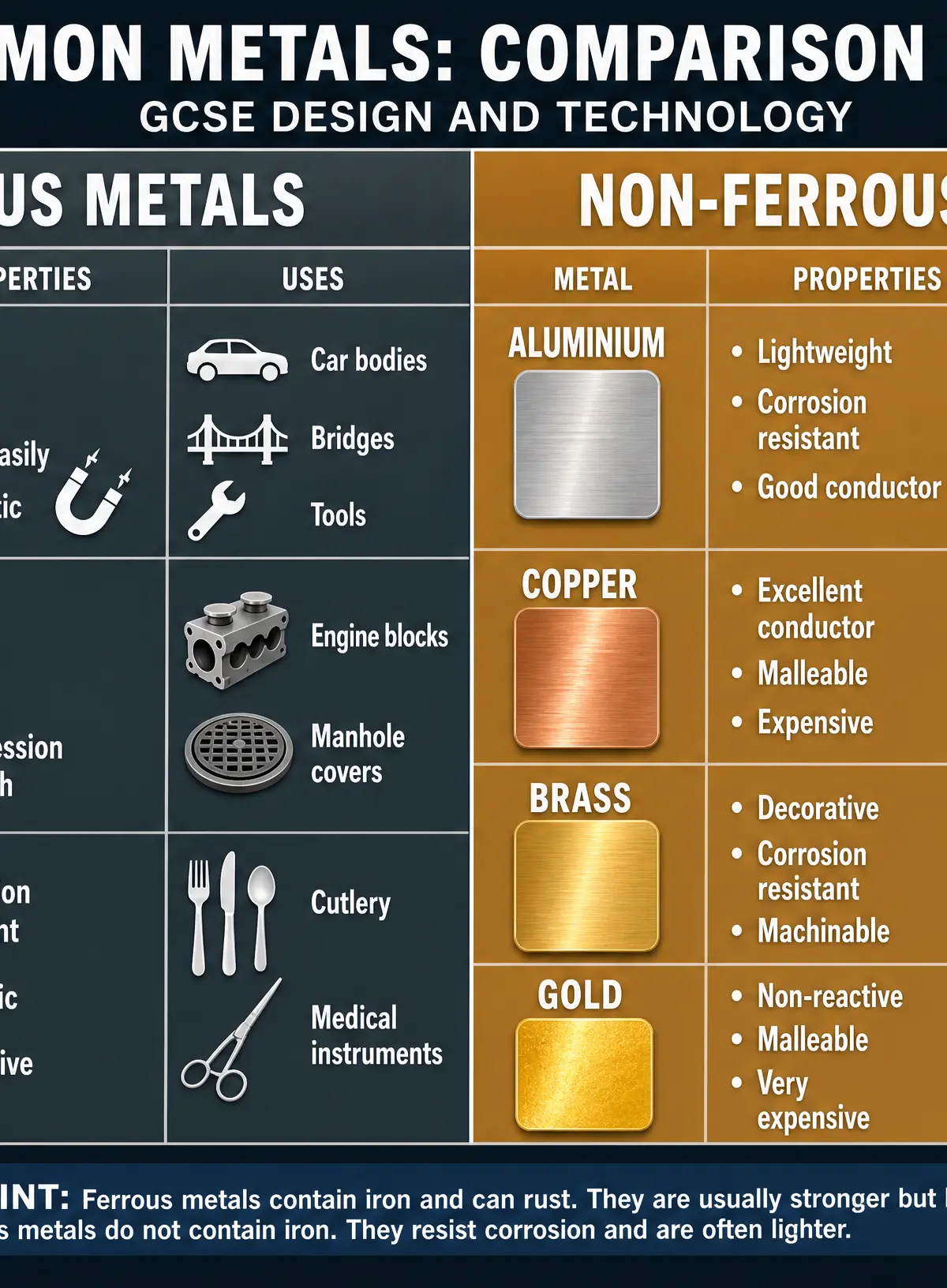 Common Metals: Comparison Guide