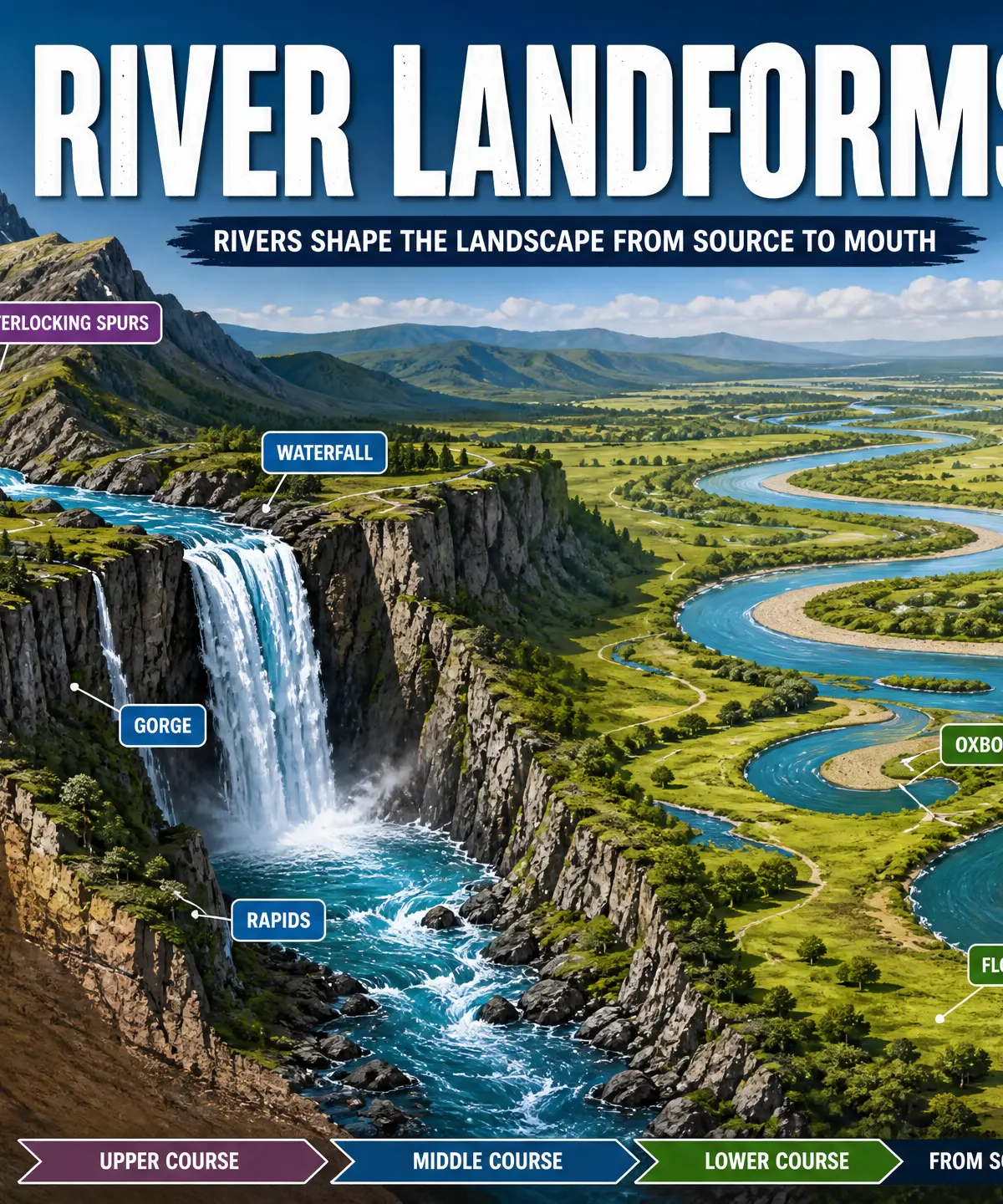 River Landforms: Source to Mouth