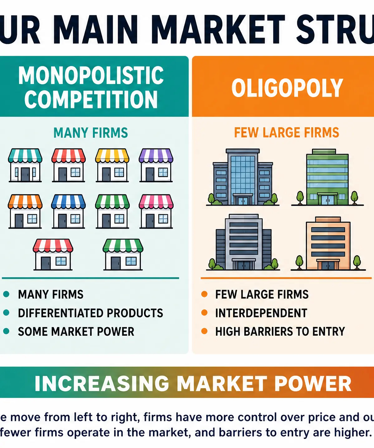 The spectrum of market structures