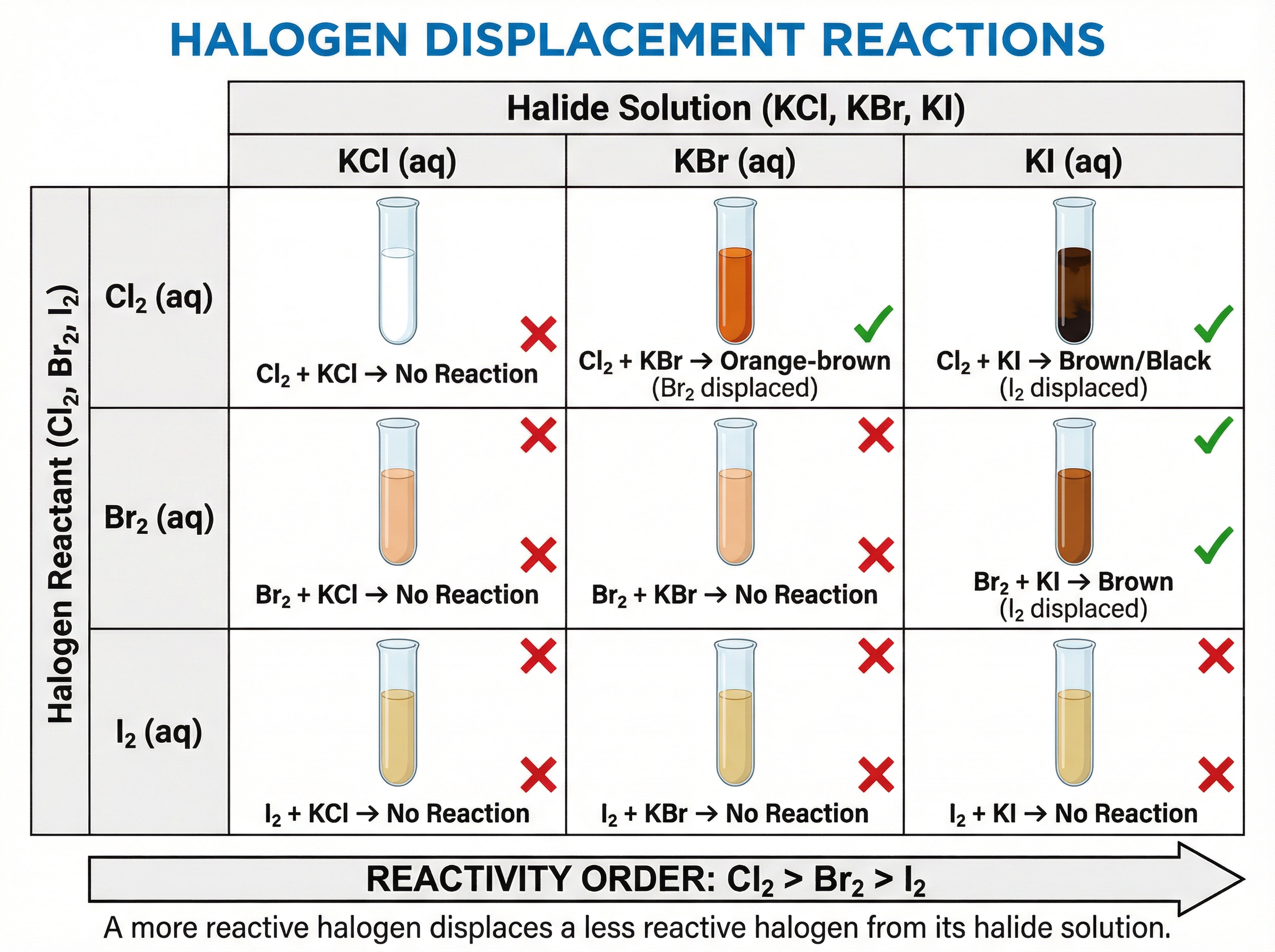 Halogen Displacement Reactions